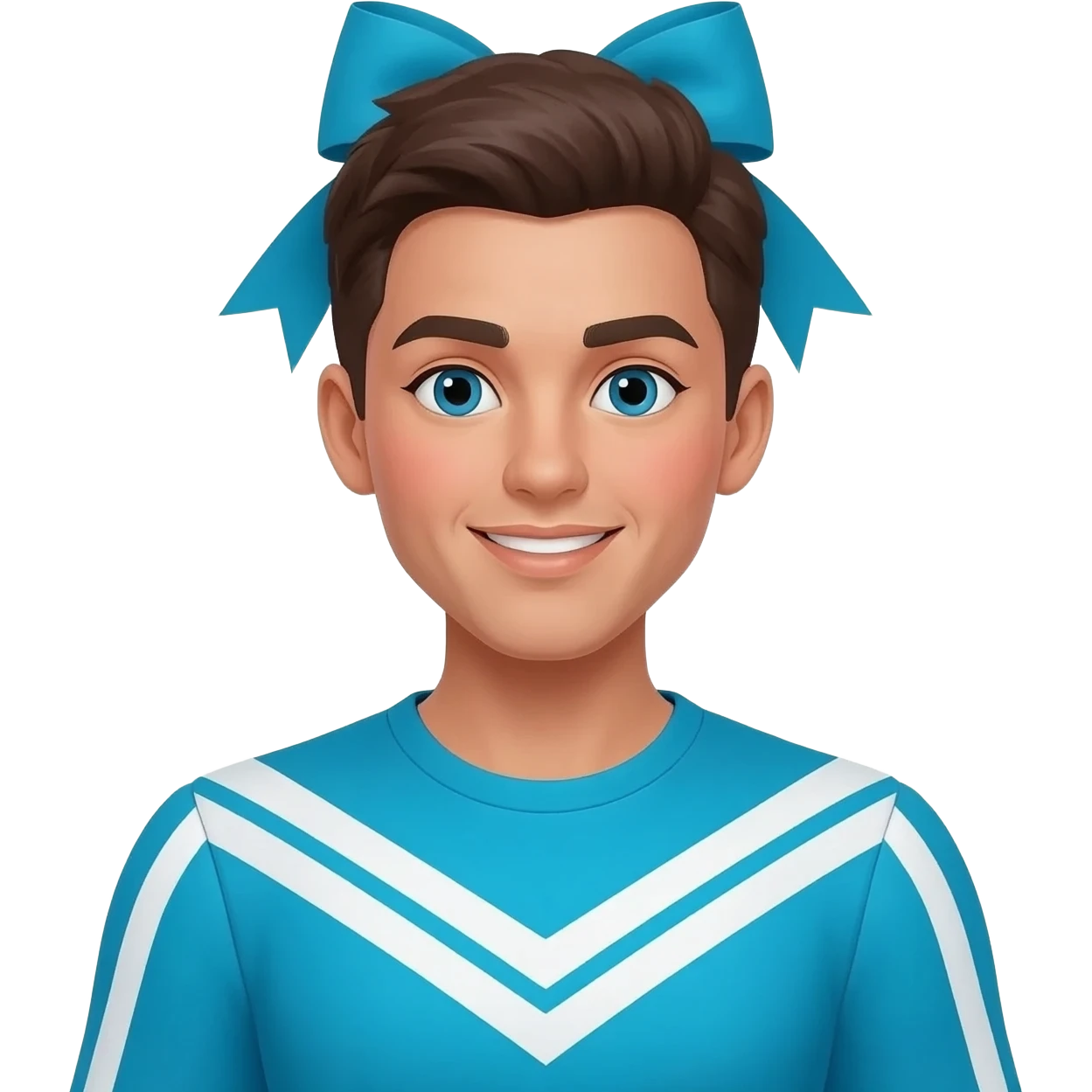 Teal blue cheer emoji