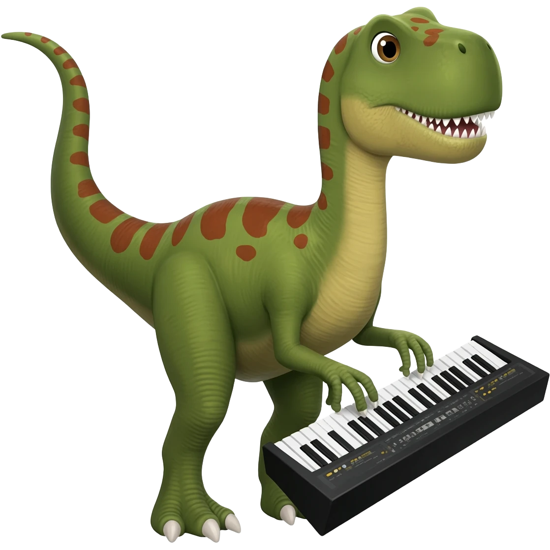 Piano keyboard dinosaur emoji