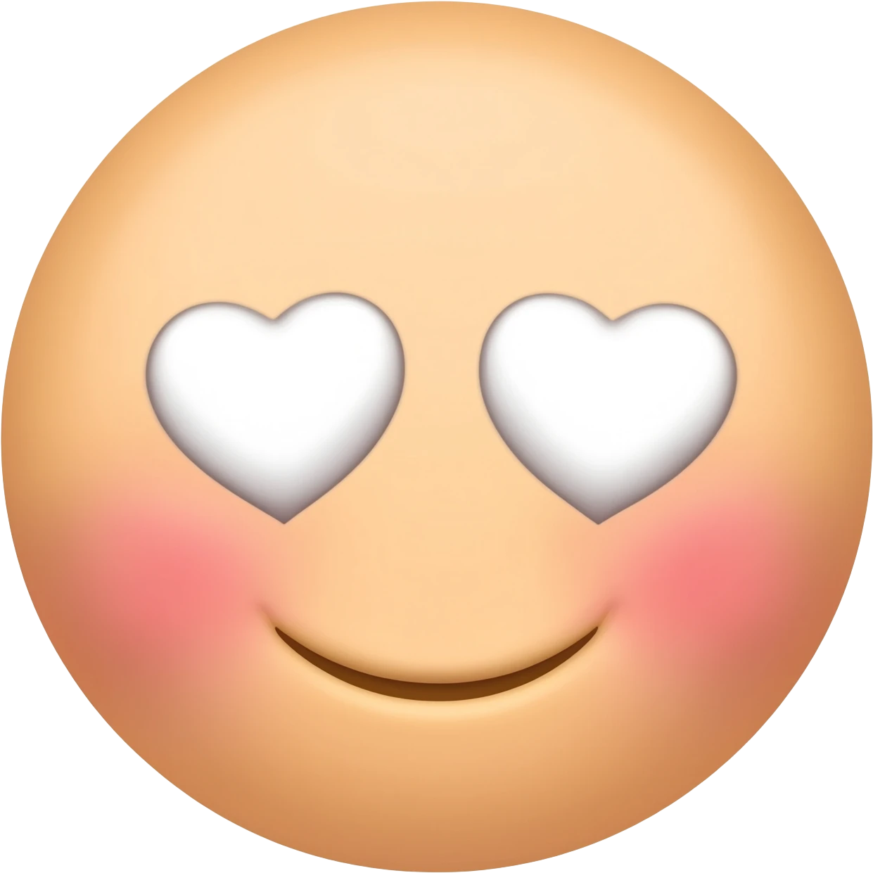 Smiling Face with white Heart-Eyes emoji