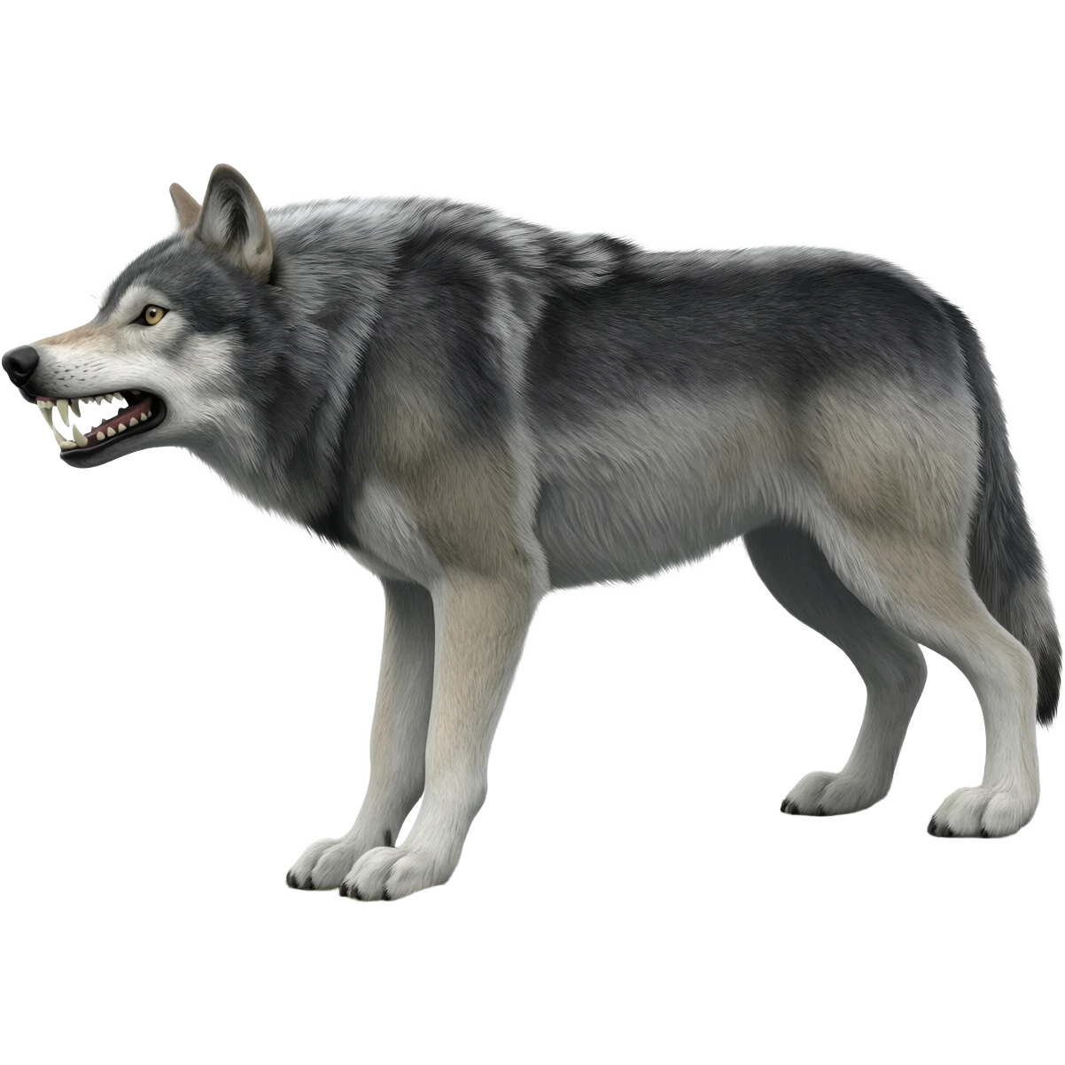 old wolf angry emoji