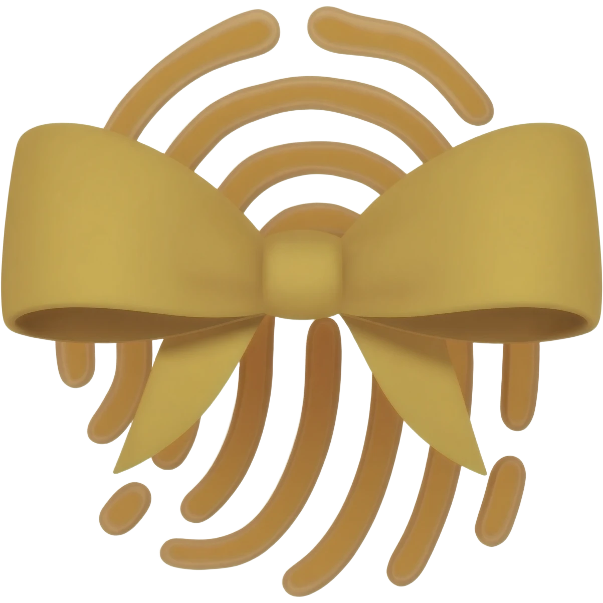 For fingerprint logo make brownish golden bow emoji