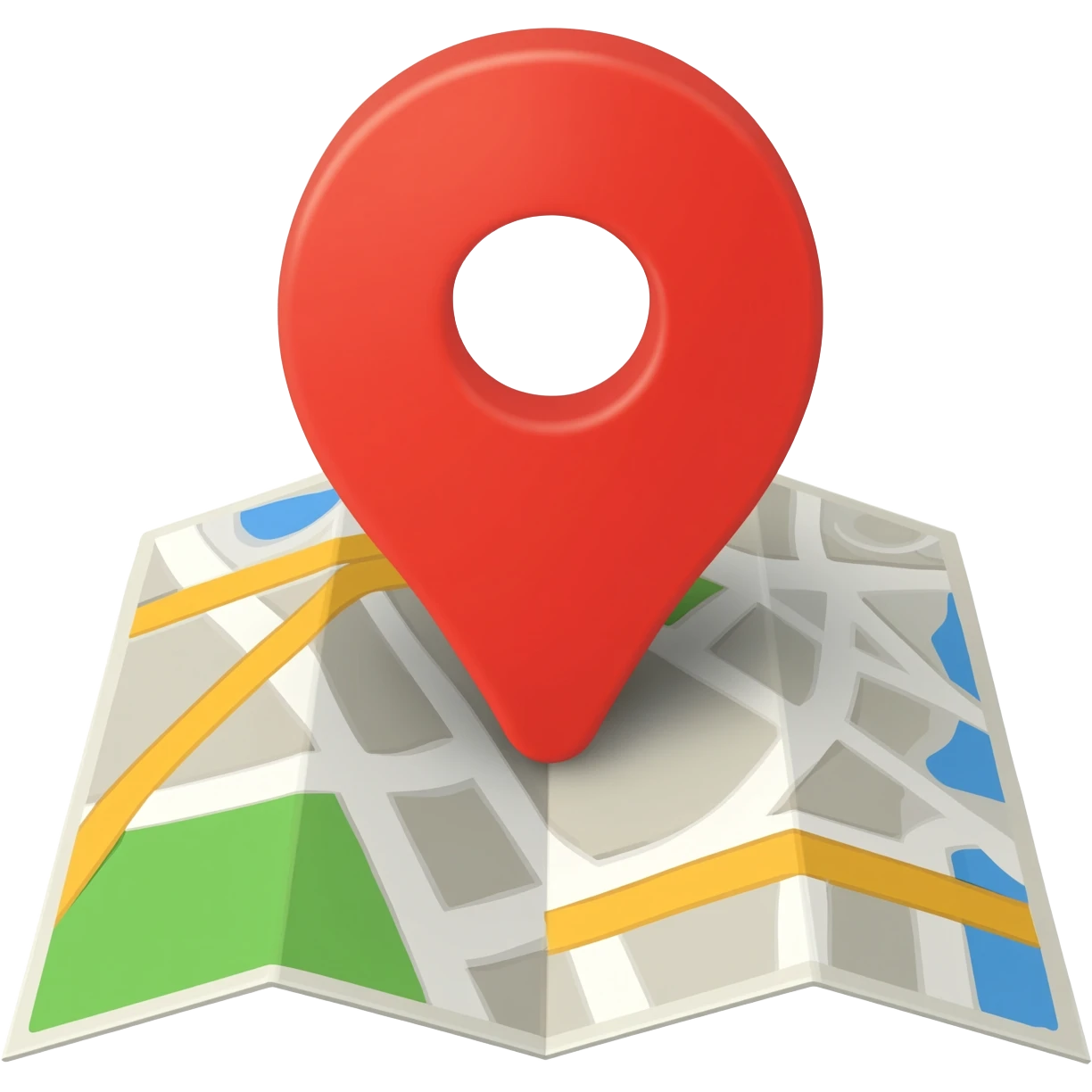 White paper 3d Google maps emoji