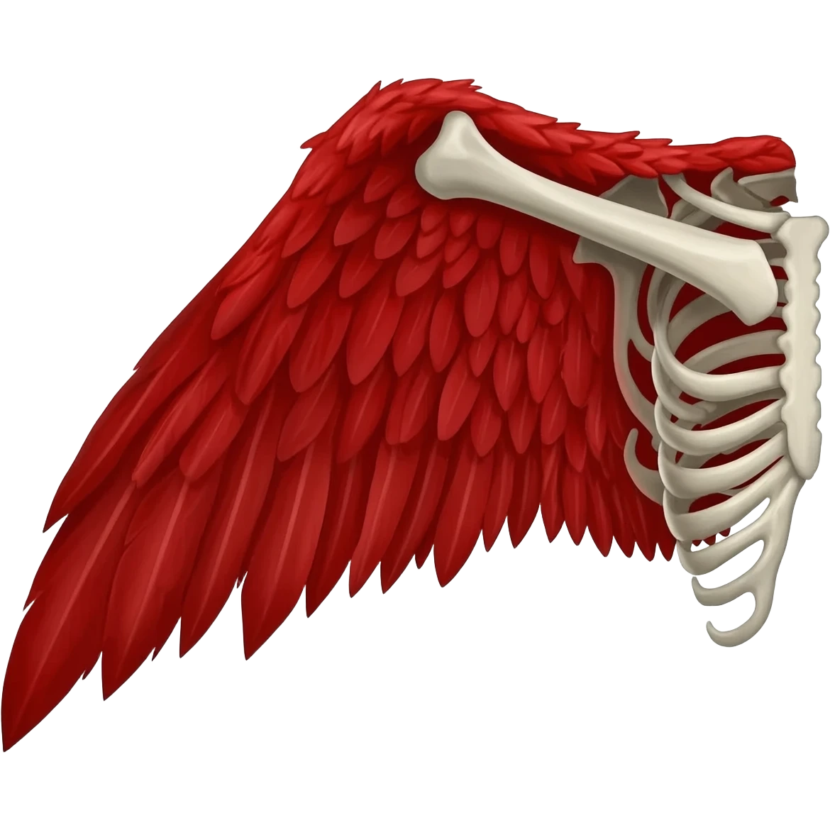 Left side red devil wing emogi emoji