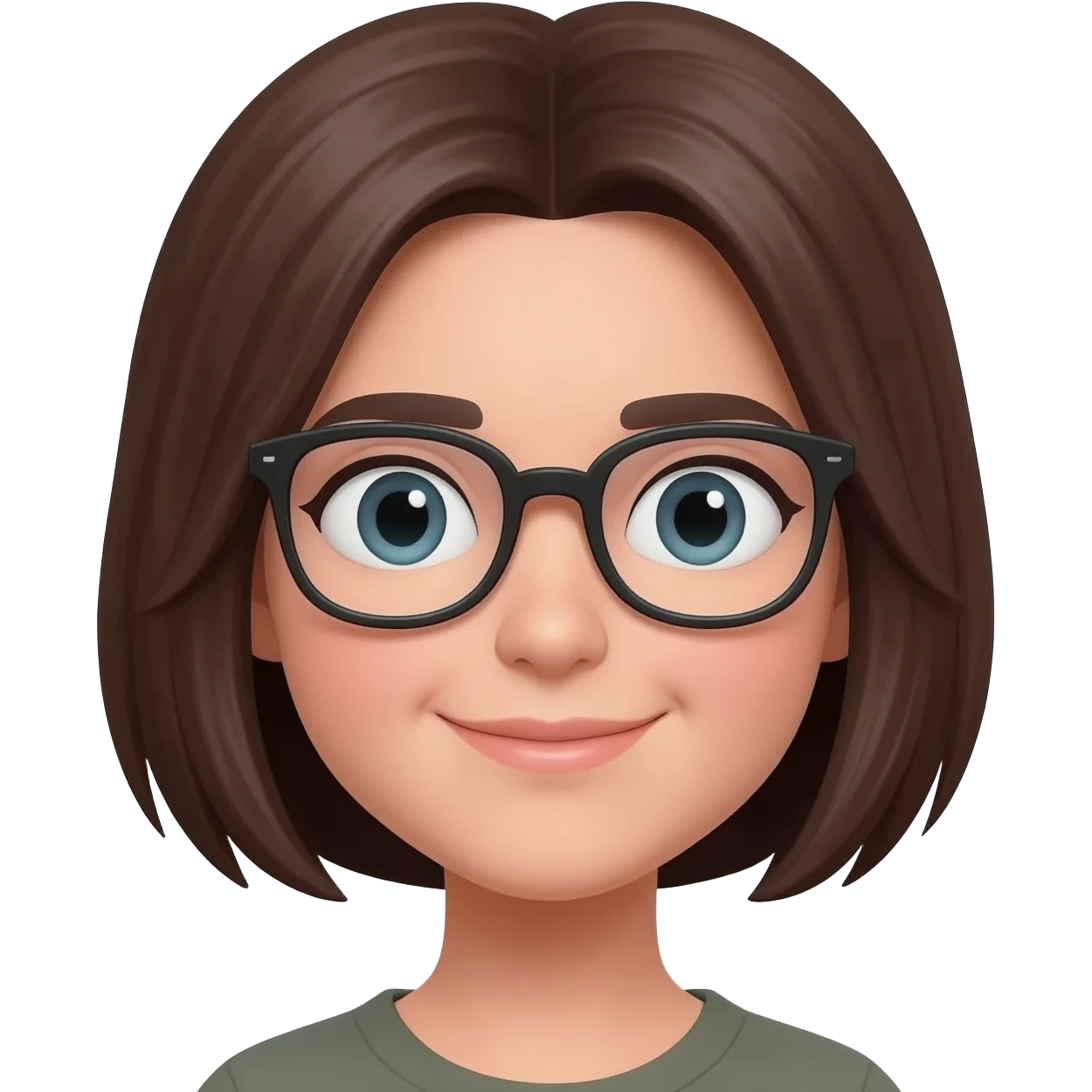 Chica choca con lentes emoji