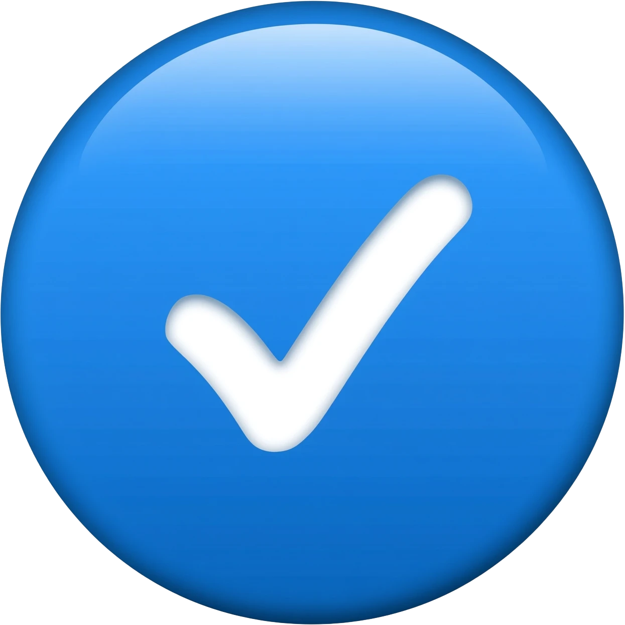 синий круг и внутри белая галочка скопировать emoji