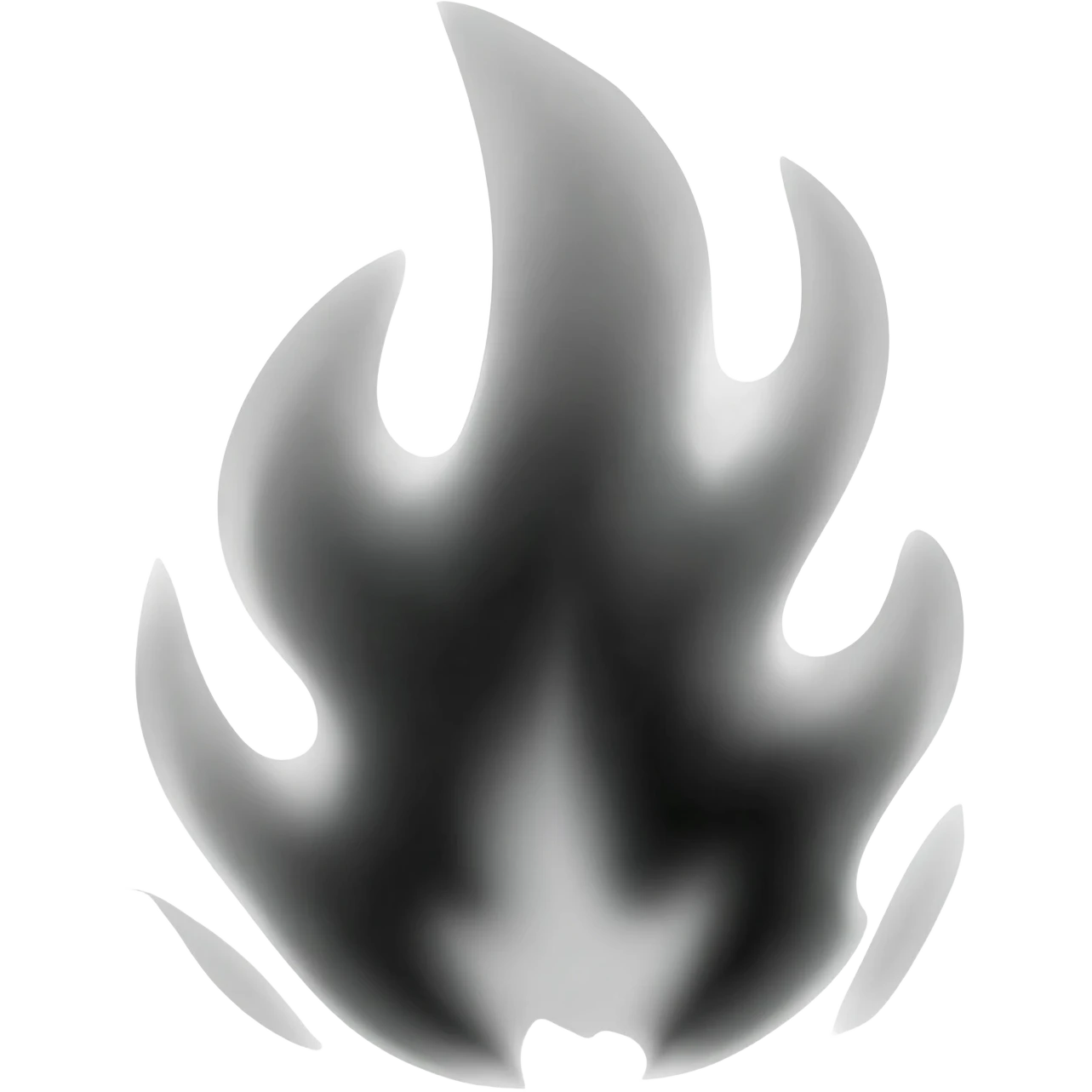 a black like a black flame emoji