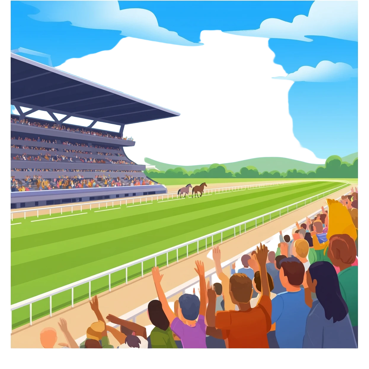 race horse course emoji