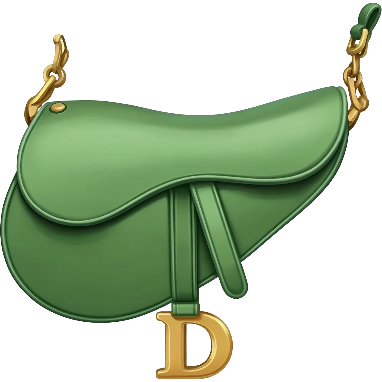 green saddle dior bag emoji