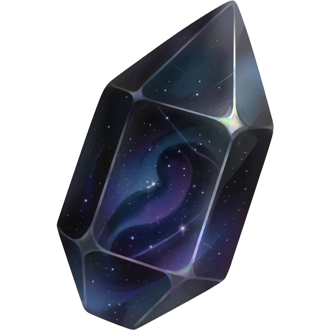 black iridescent nebula crystal shard emoji