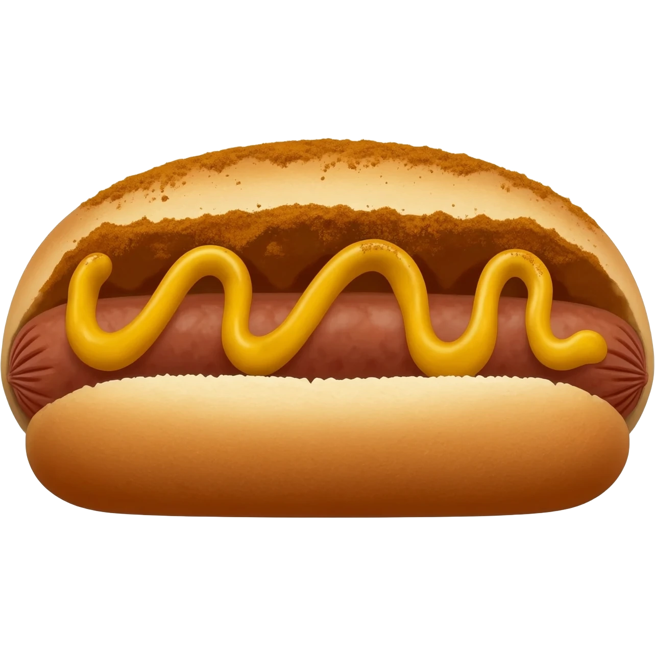 Hotdog bun sausage ketchup mustard much curry powder emoji