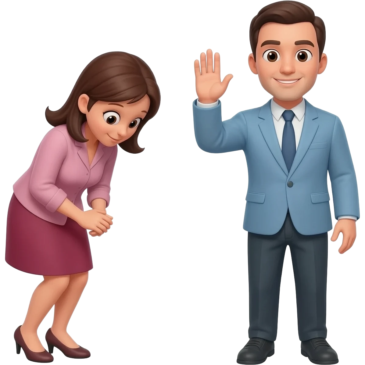 🙇🏽‍♀️🙋🏽‍♂️ emoji