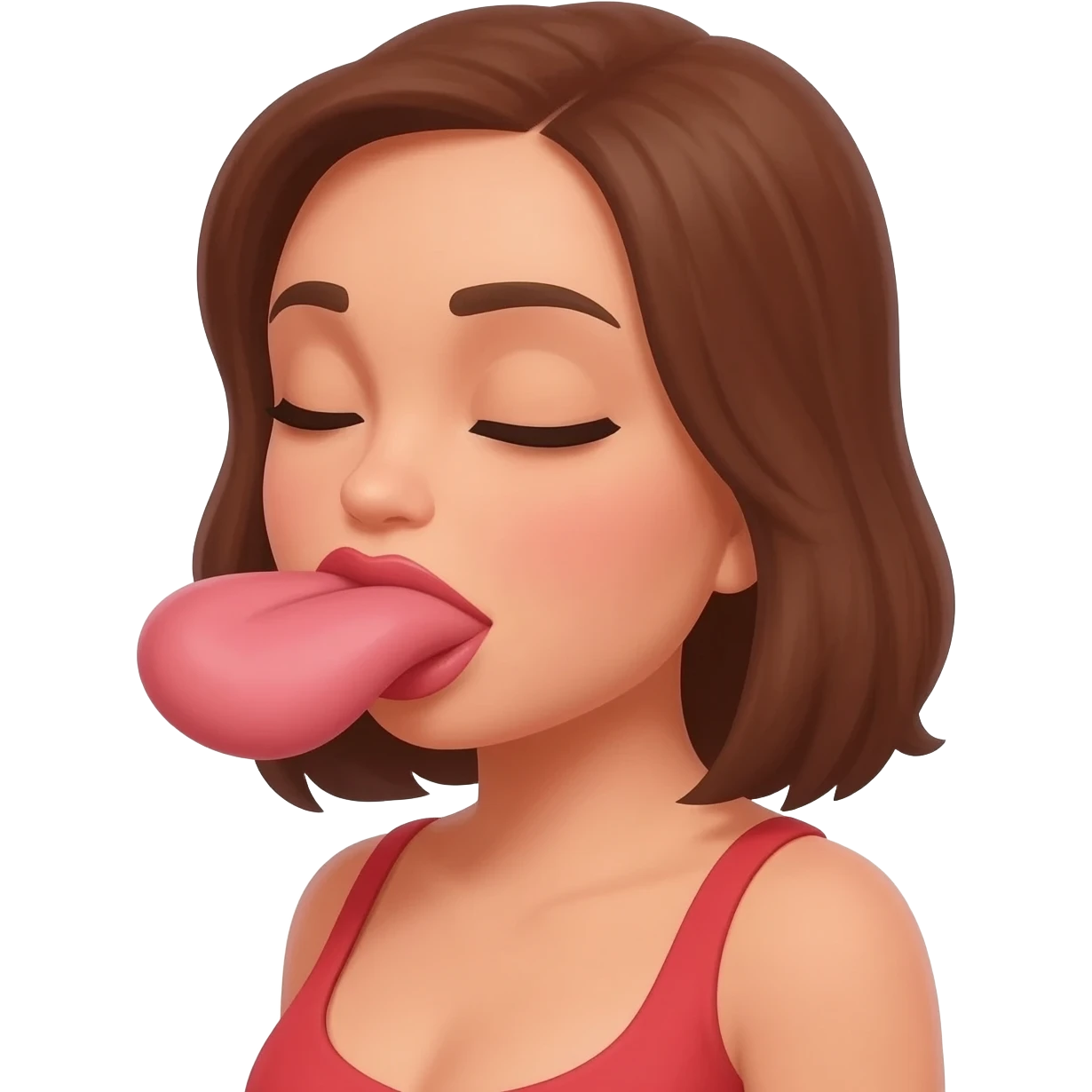 Woman giving blowjob emoji