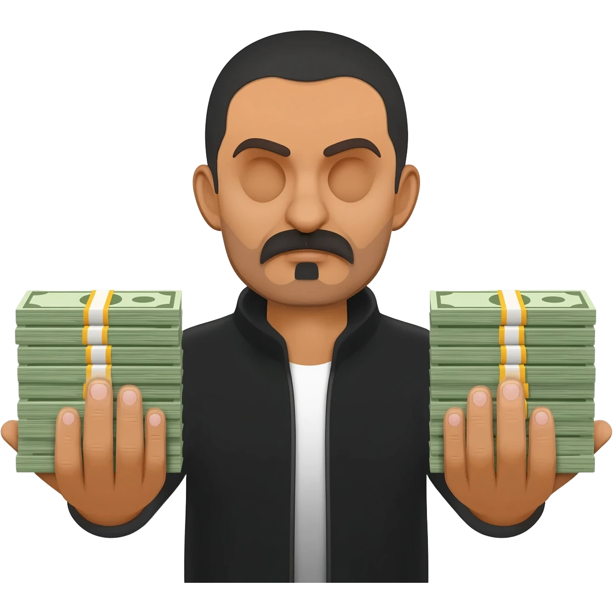 Mexican drug dealers and seller with money holding in hands emoji