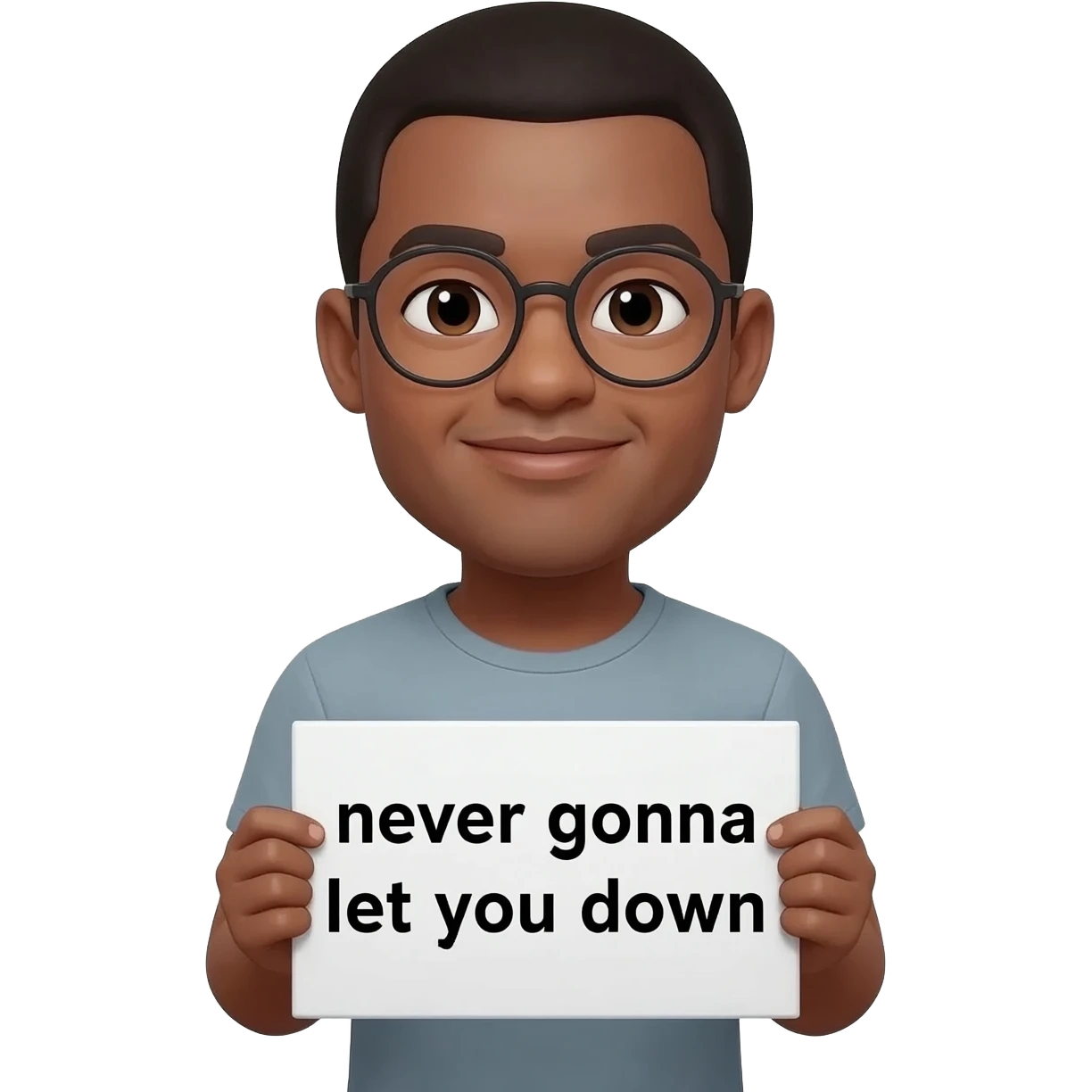 never gonna let you down emoji