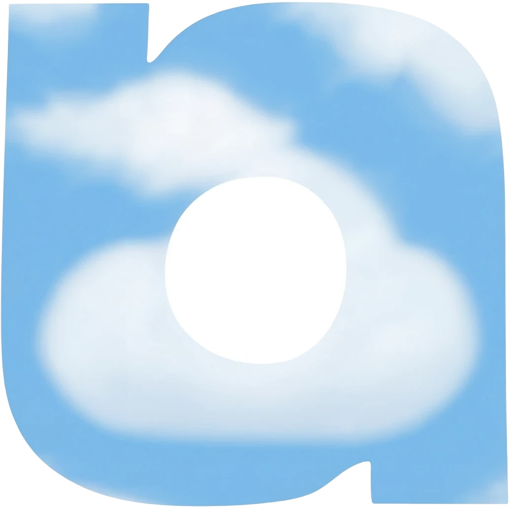 A letter with clouds emoji