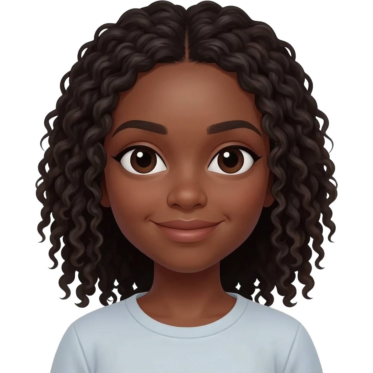 black girl twisting hair emoji