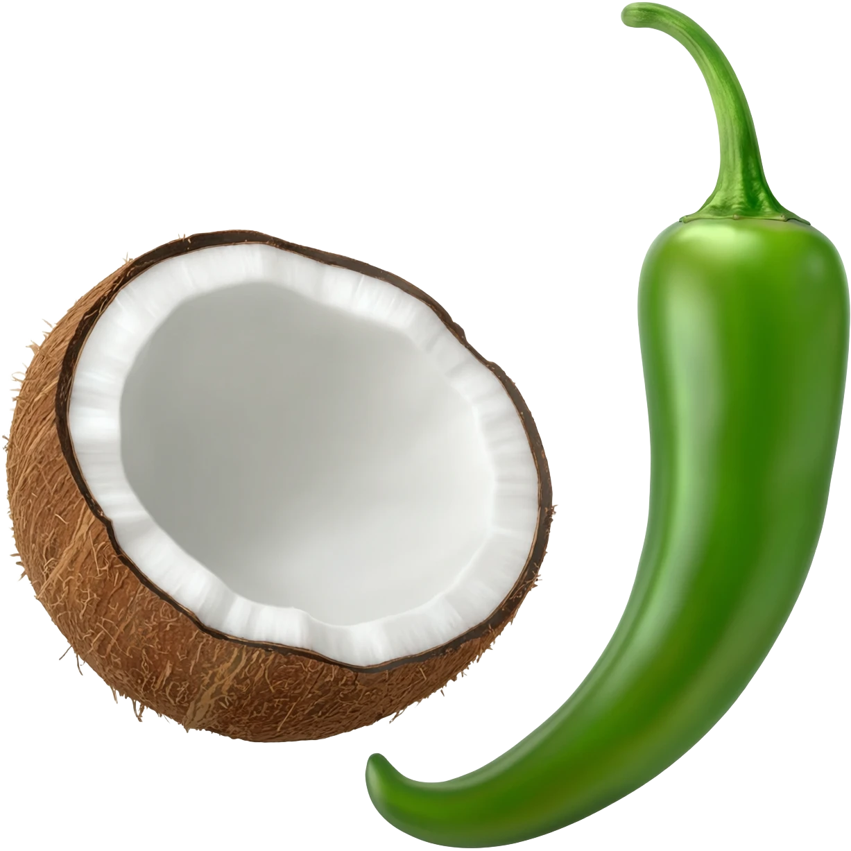 Coconut & green chilli emoji