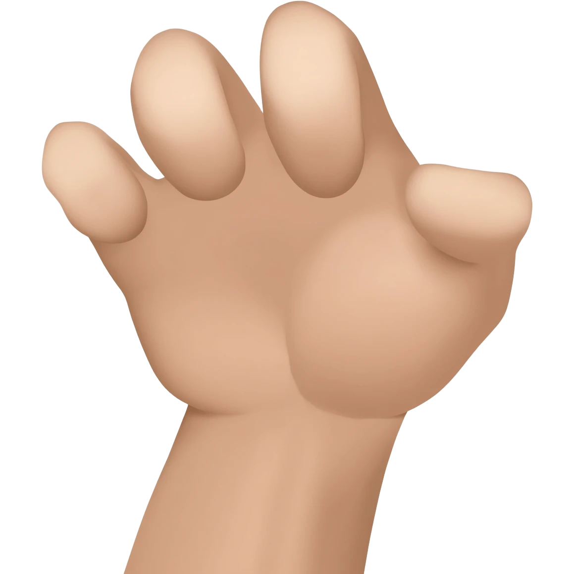 Flexing jaw moving finger emoji