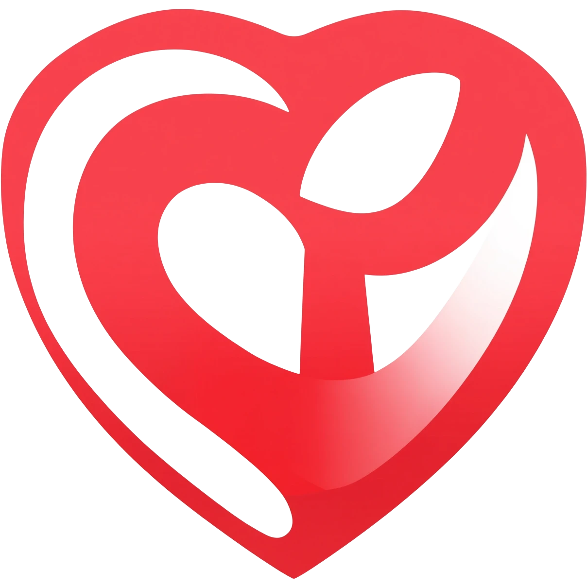 Yinjan logo in red and white with a heart in the middle emoji
