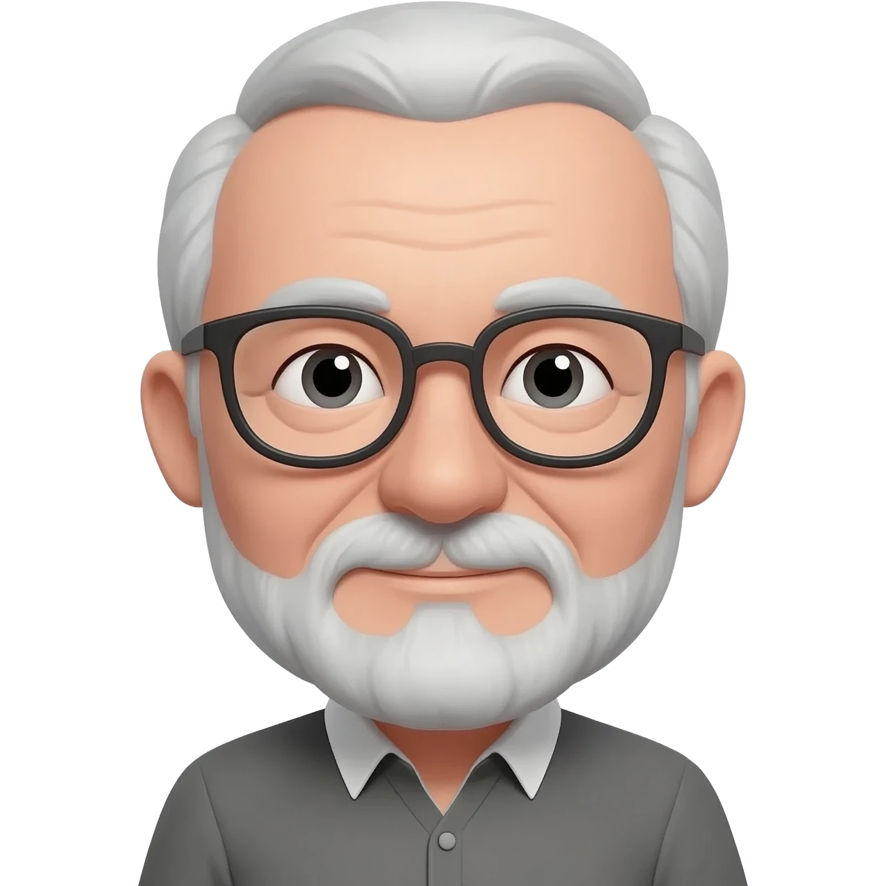 old man of 87 years, with glasses, no moustache and no beard emoji
