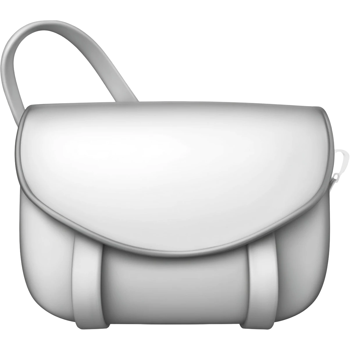 3d white messenger with grey outlines emoji
