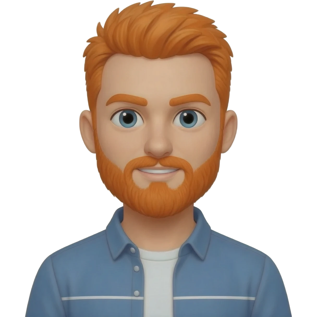 "3D premium,3D Man: Fair complexion and ORANGE hair and beard emoji