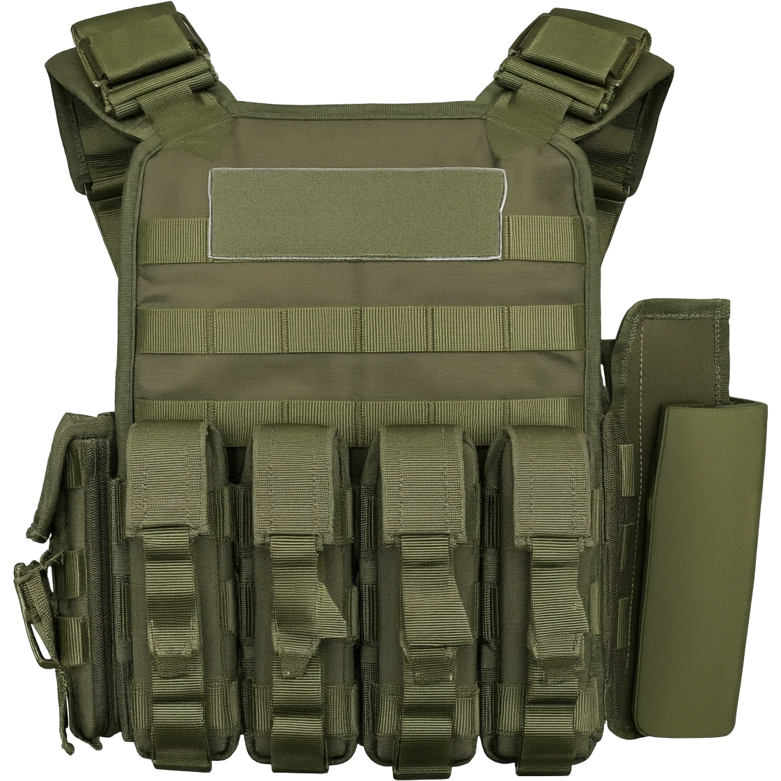 Green fatigue plate carrier bandolier with magazine pouch  emoji