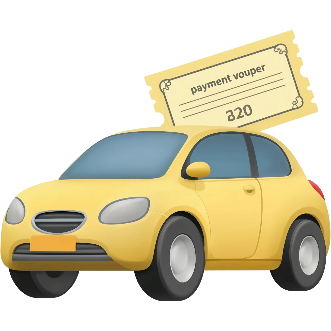 Haz un carro vendido con un voucher de pago emoji