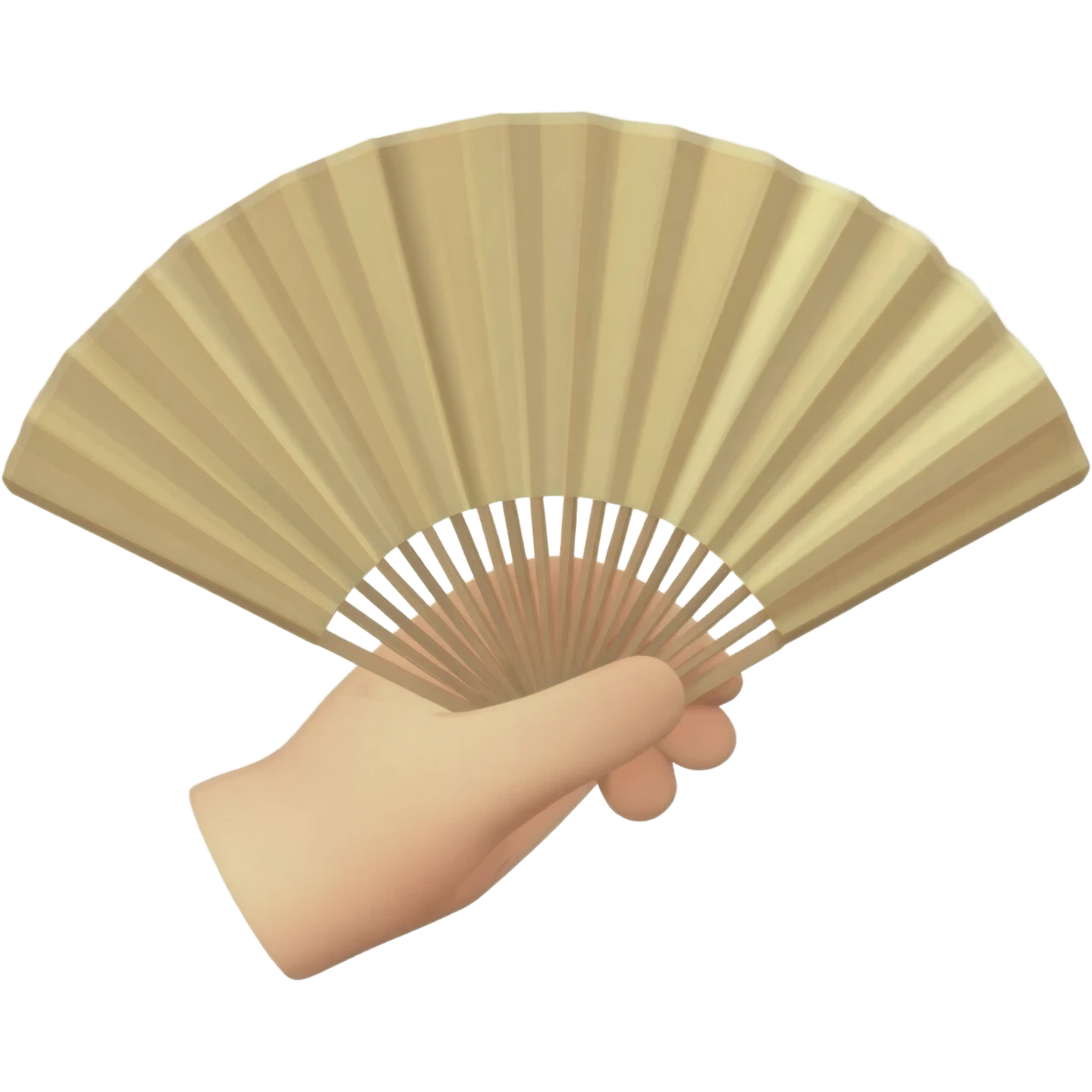 hand with Japanese fan emoji