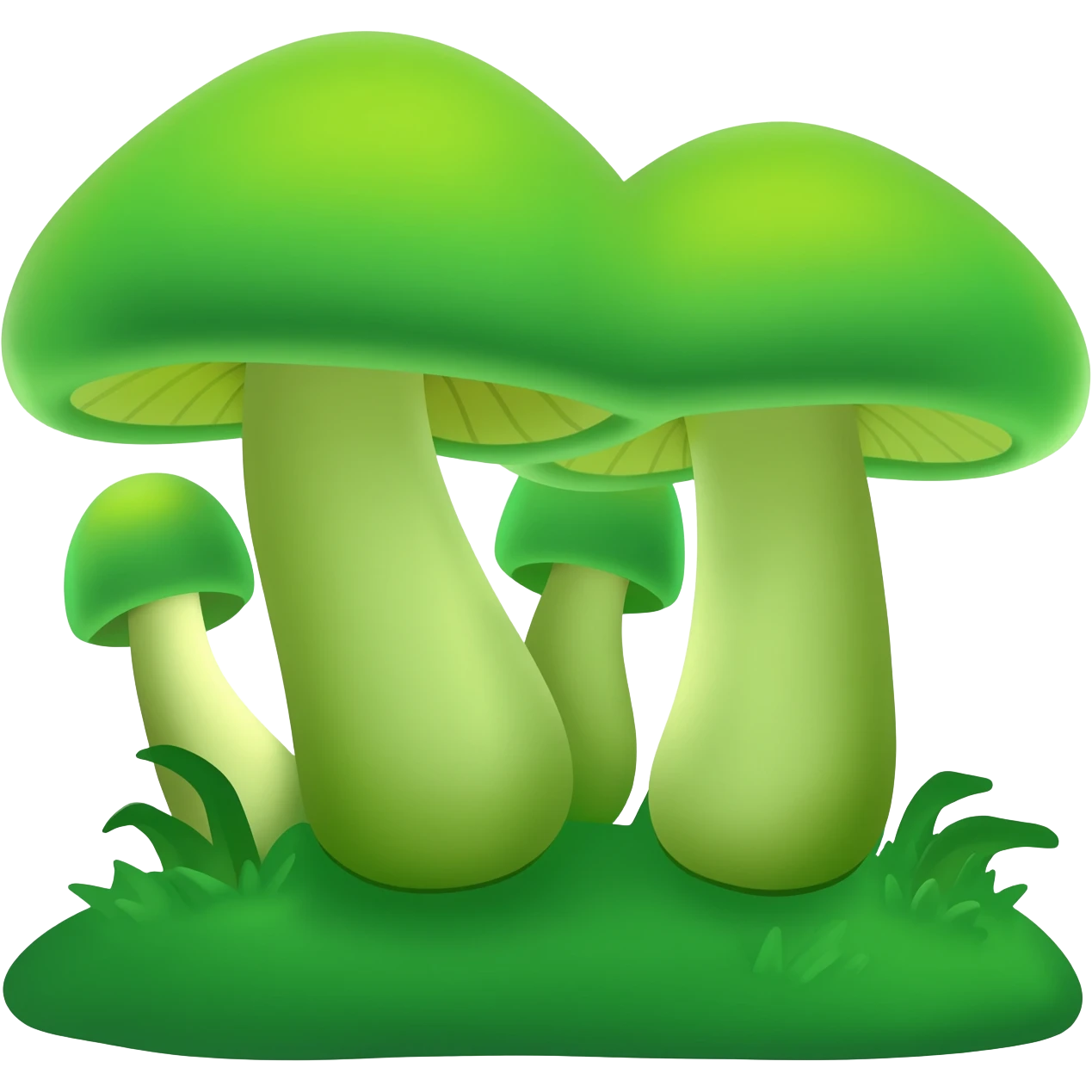 Green fungus forest emoji