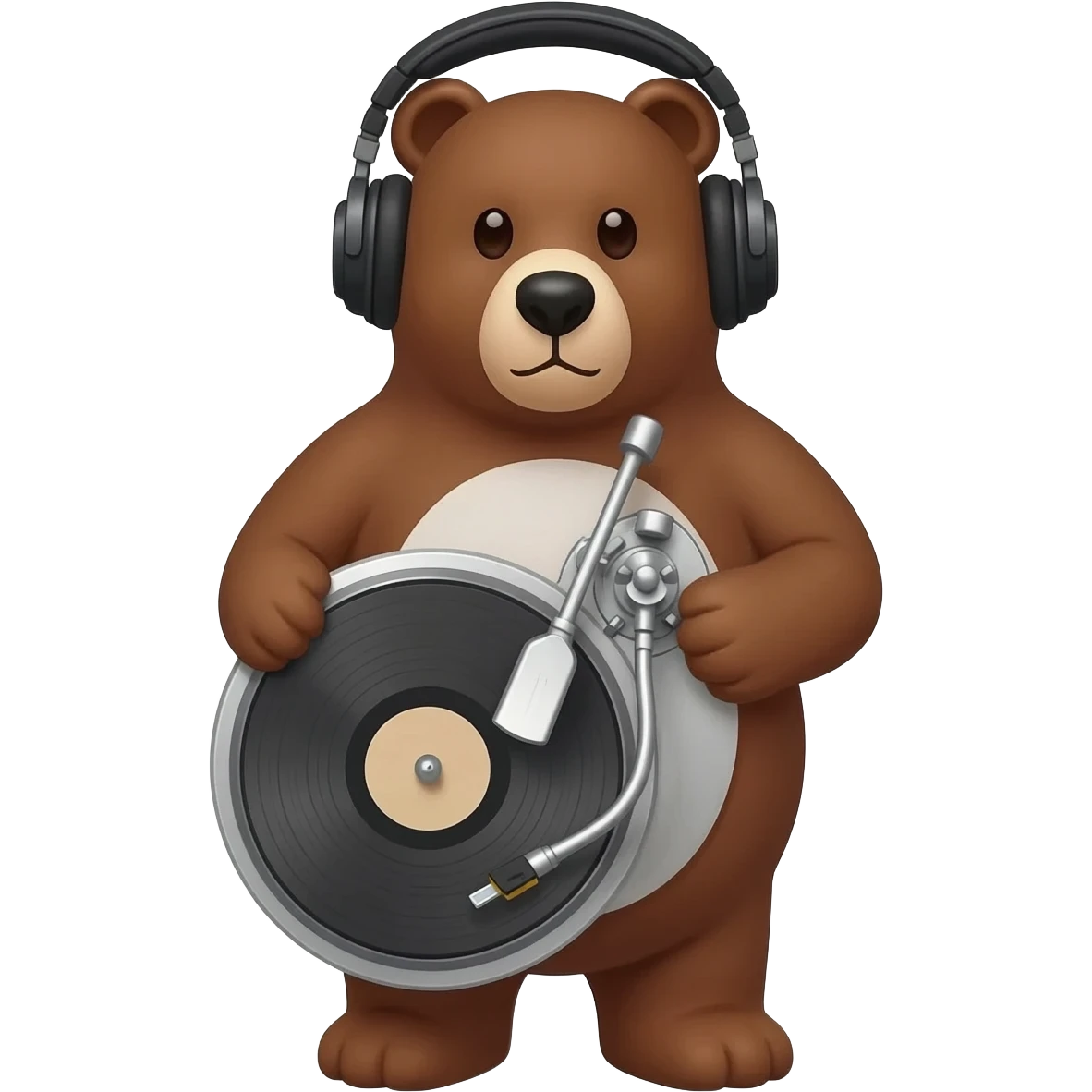 dj bear headphone emoji