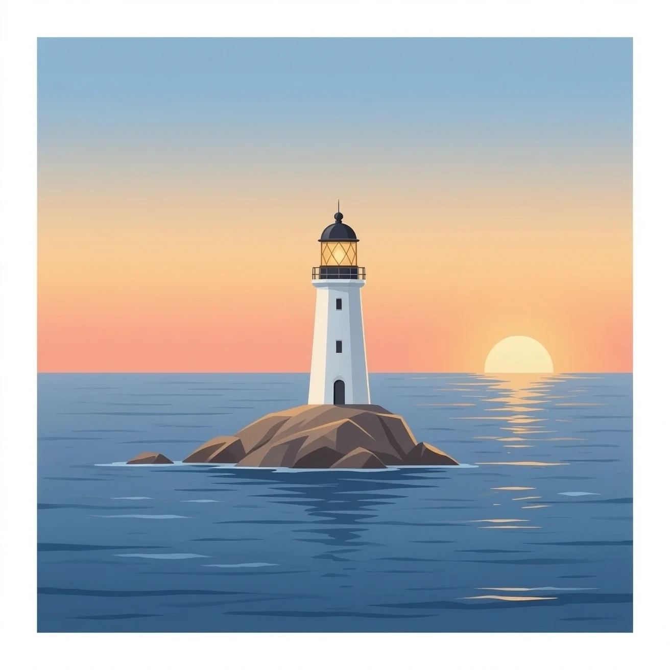 Lighthouse minimalist emoji