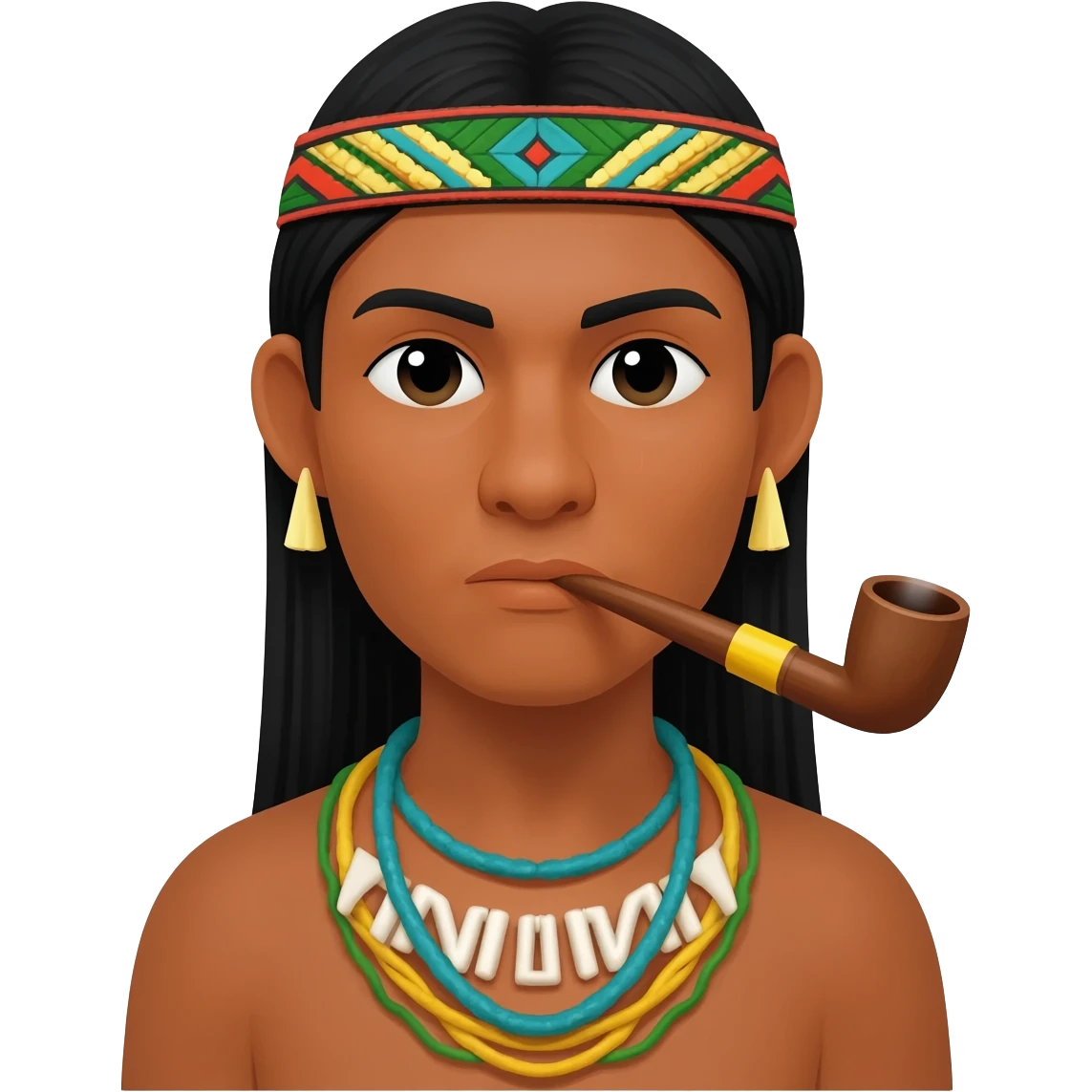 hombre-jaguar shipibo fumando pipa chamanica emoji