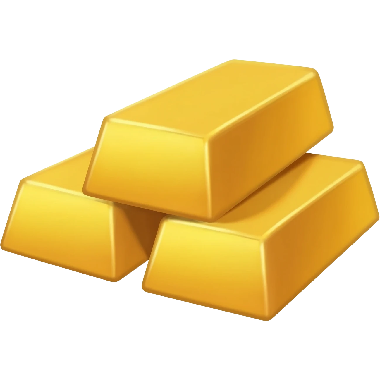 3 cartoon gold bars emoji