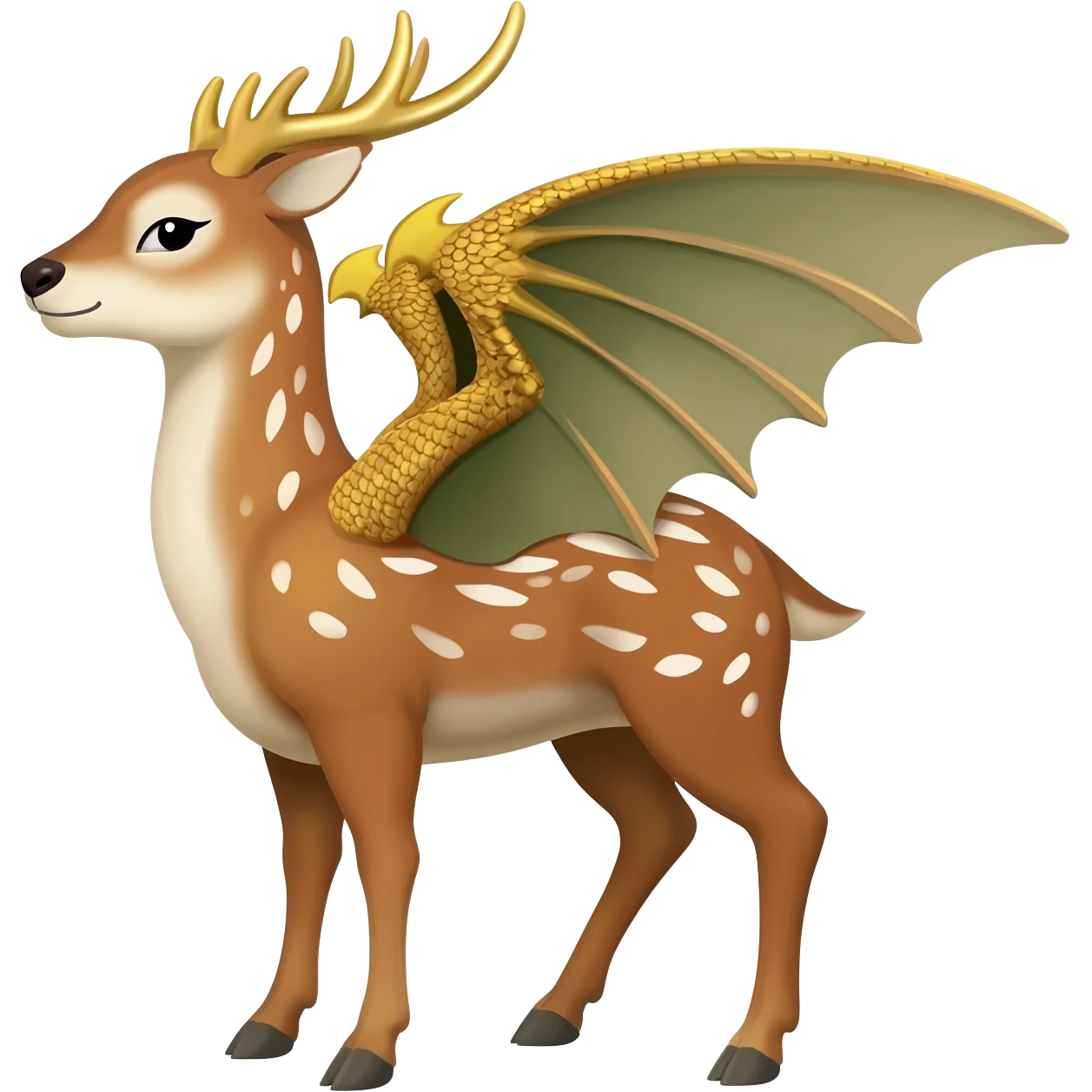 Qilin. half dragon, Half Deer. emoji