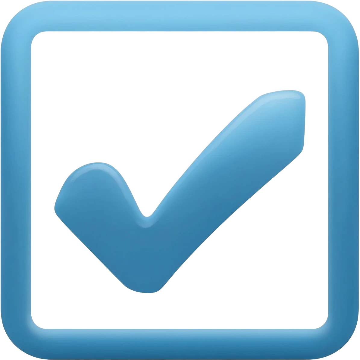 голубая галочка emoji