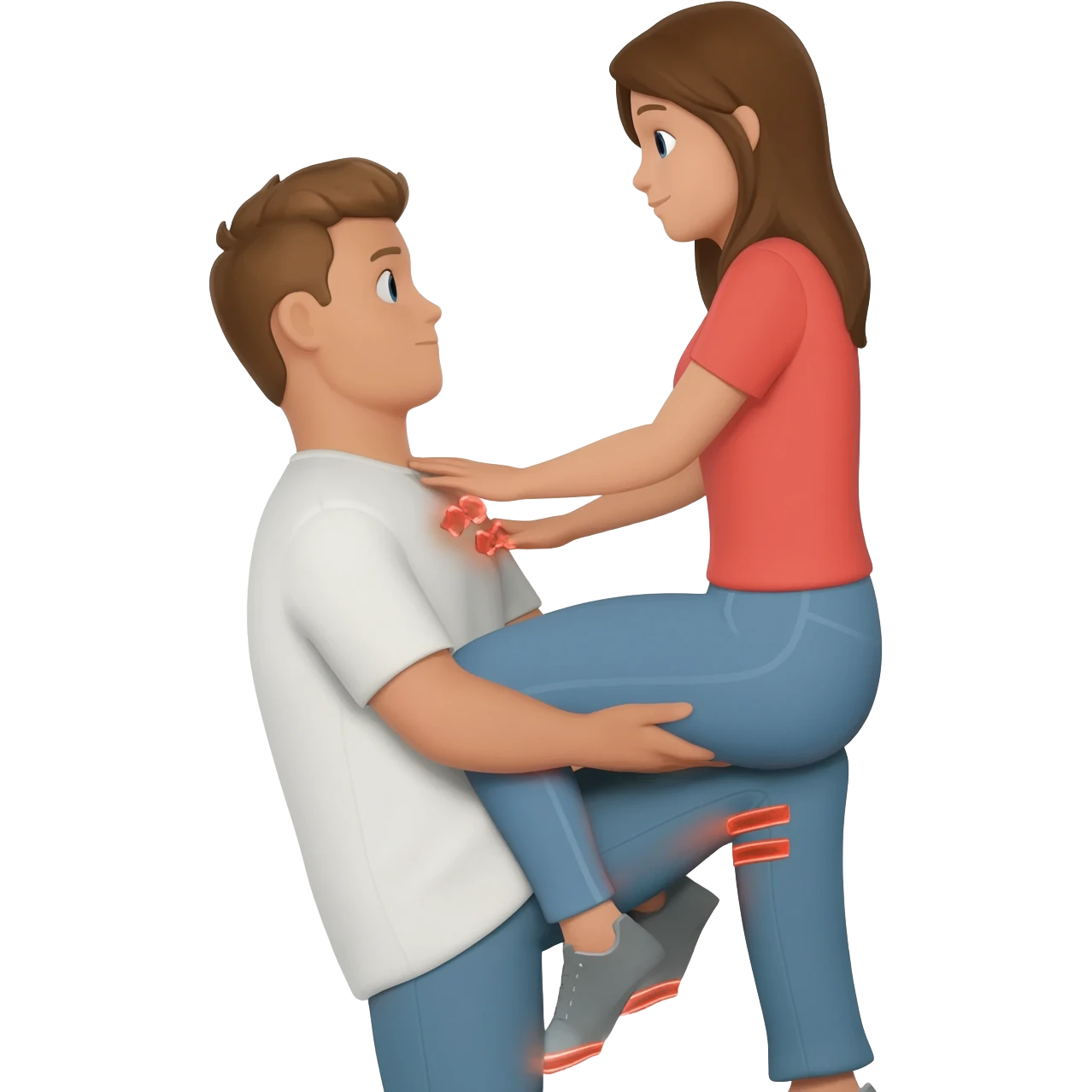 Being put over a man’s knee and being spanked emoji