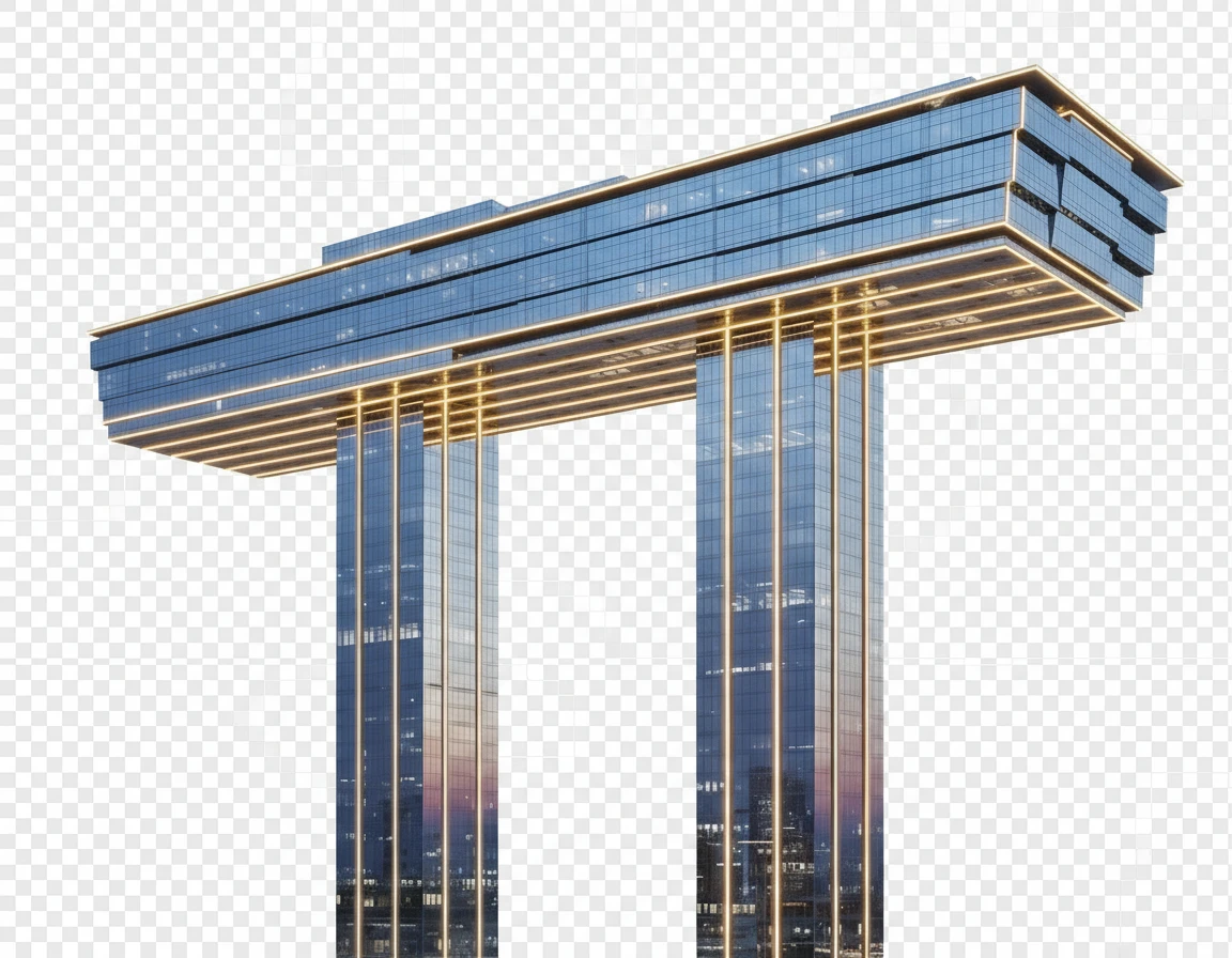 Сделай более яркое желтое свечение, две стойки еще более высокие, а горизонтальную часть небоскреба - в 2 раза длиннее.

Фотореализм. Прозрачный фон emoji