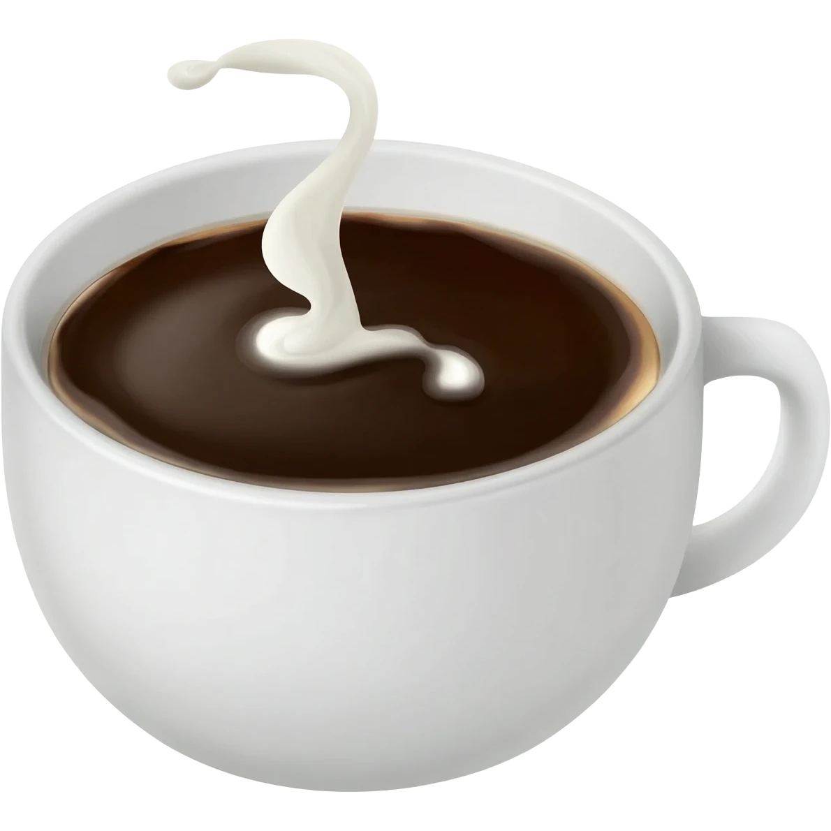 creamer in the coffee emoji