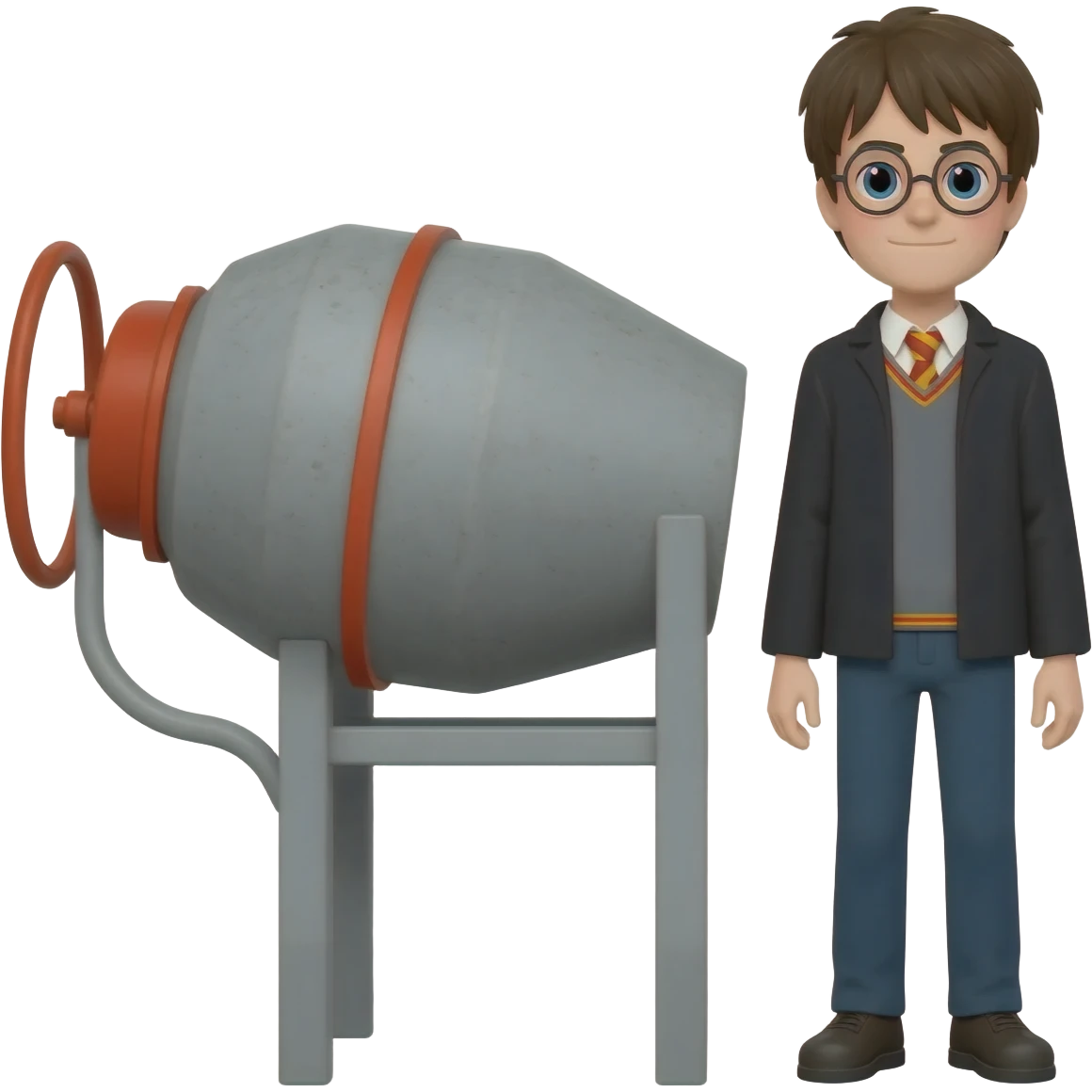 Harry Potter on concrete mixer emoji