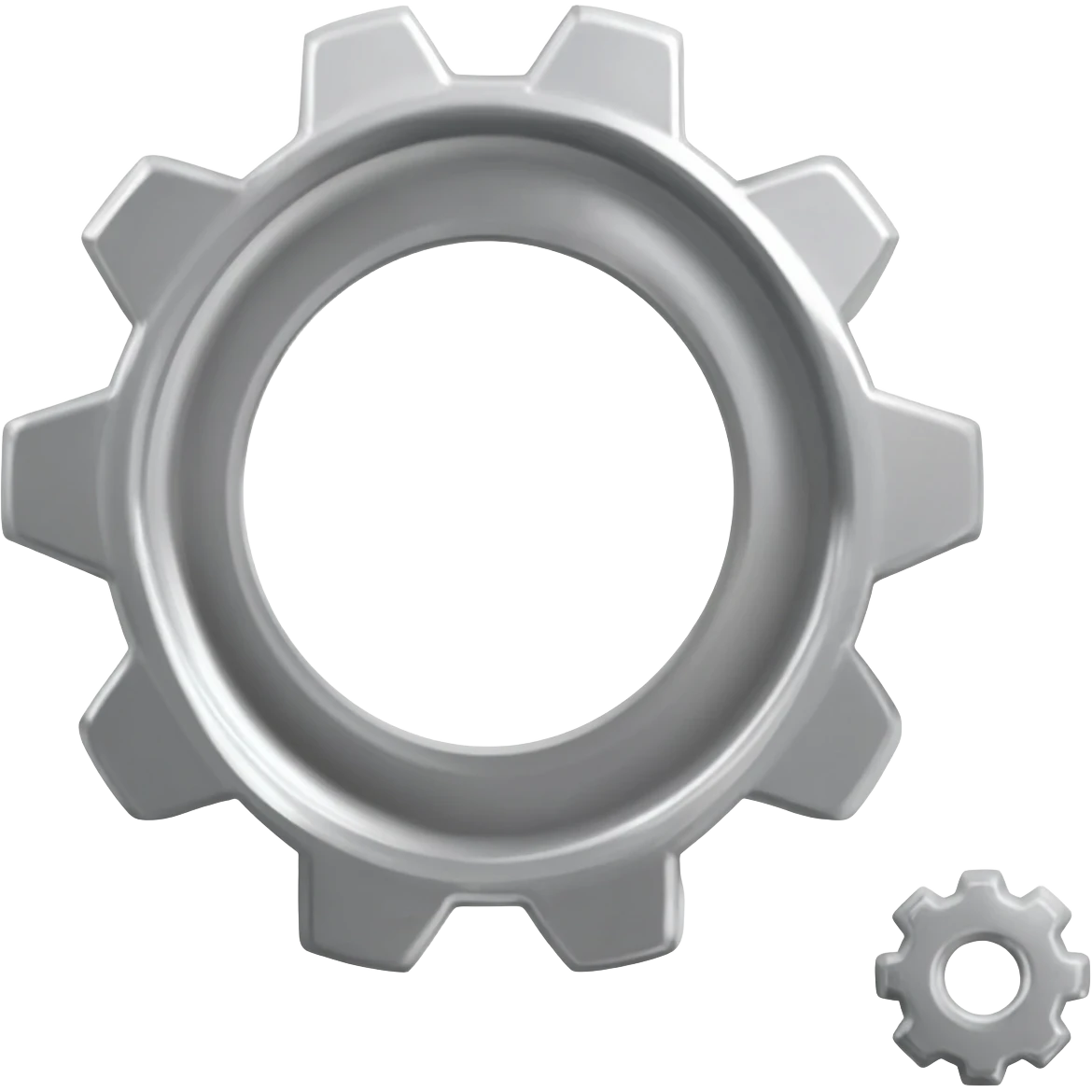 silver metallic gear cog settings icon emoji