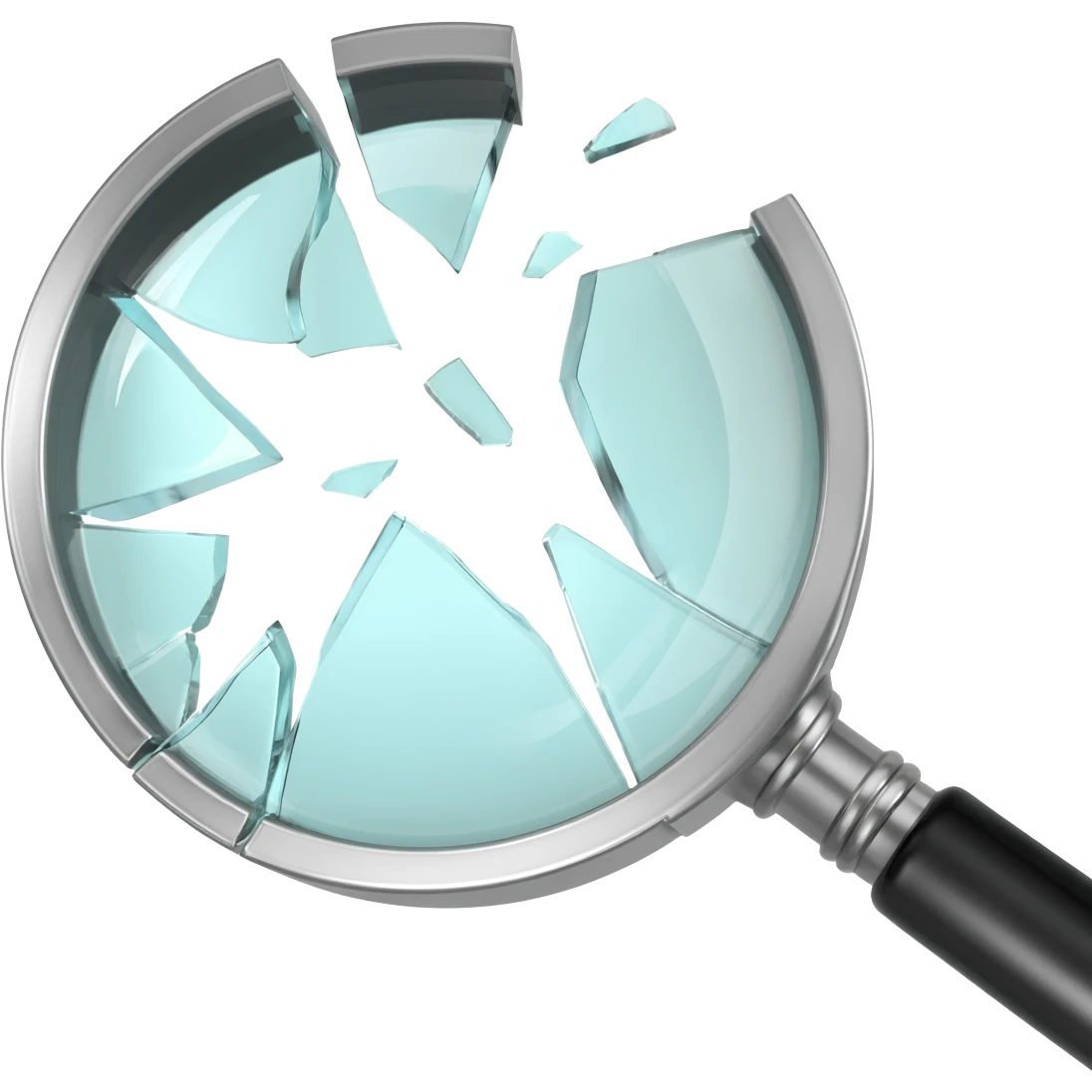 broken magnifying glass emoji