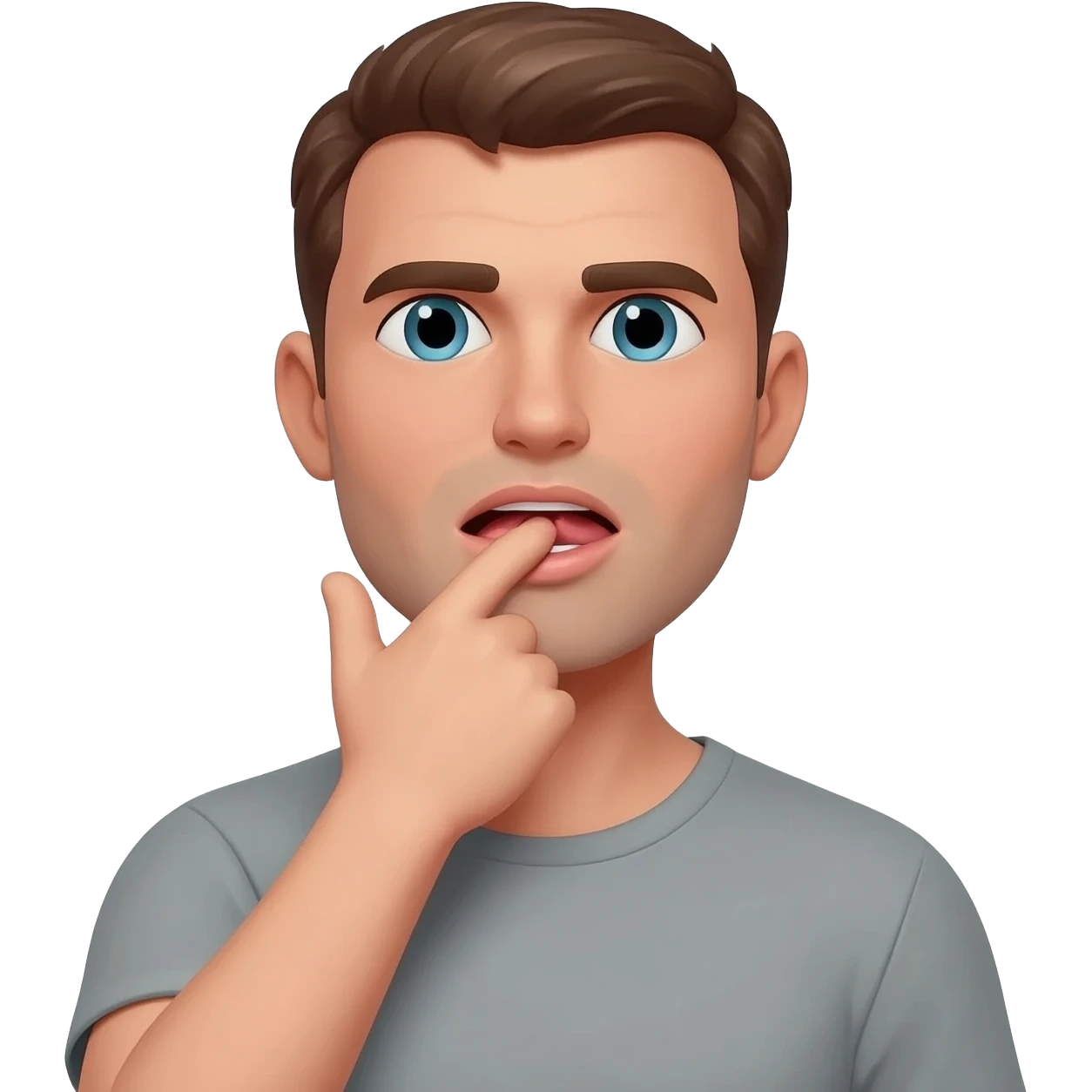 Man giving a blowjob emoji