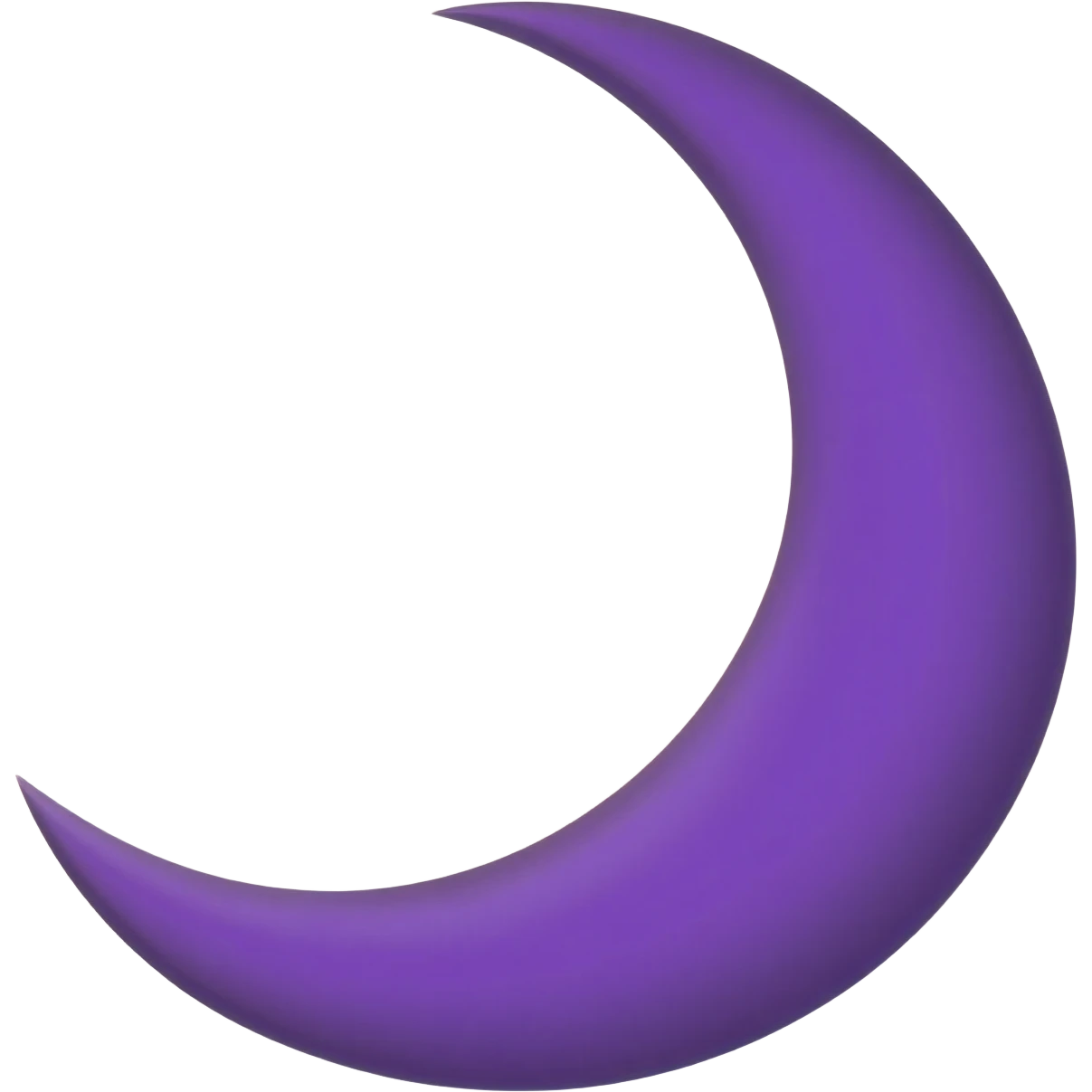 purple half moon emoji