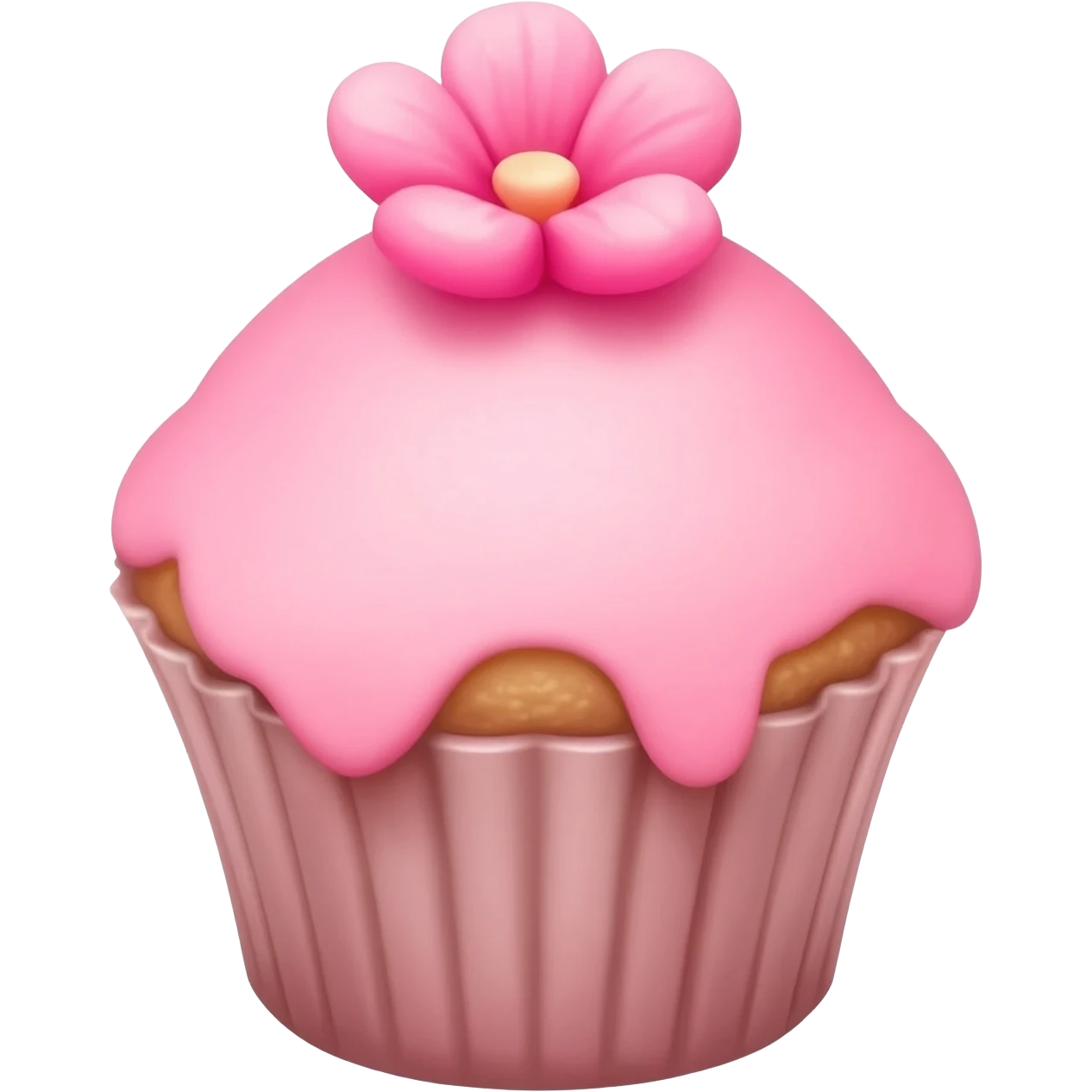 Cupcake with pink icing emoji