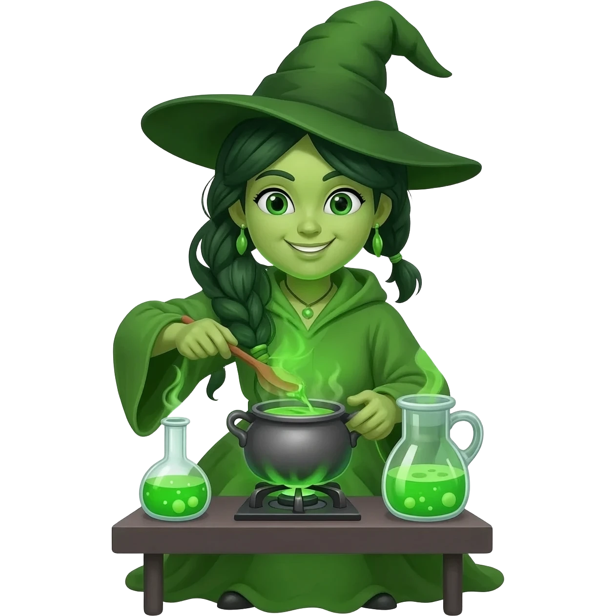 green witch cooking potion emoji