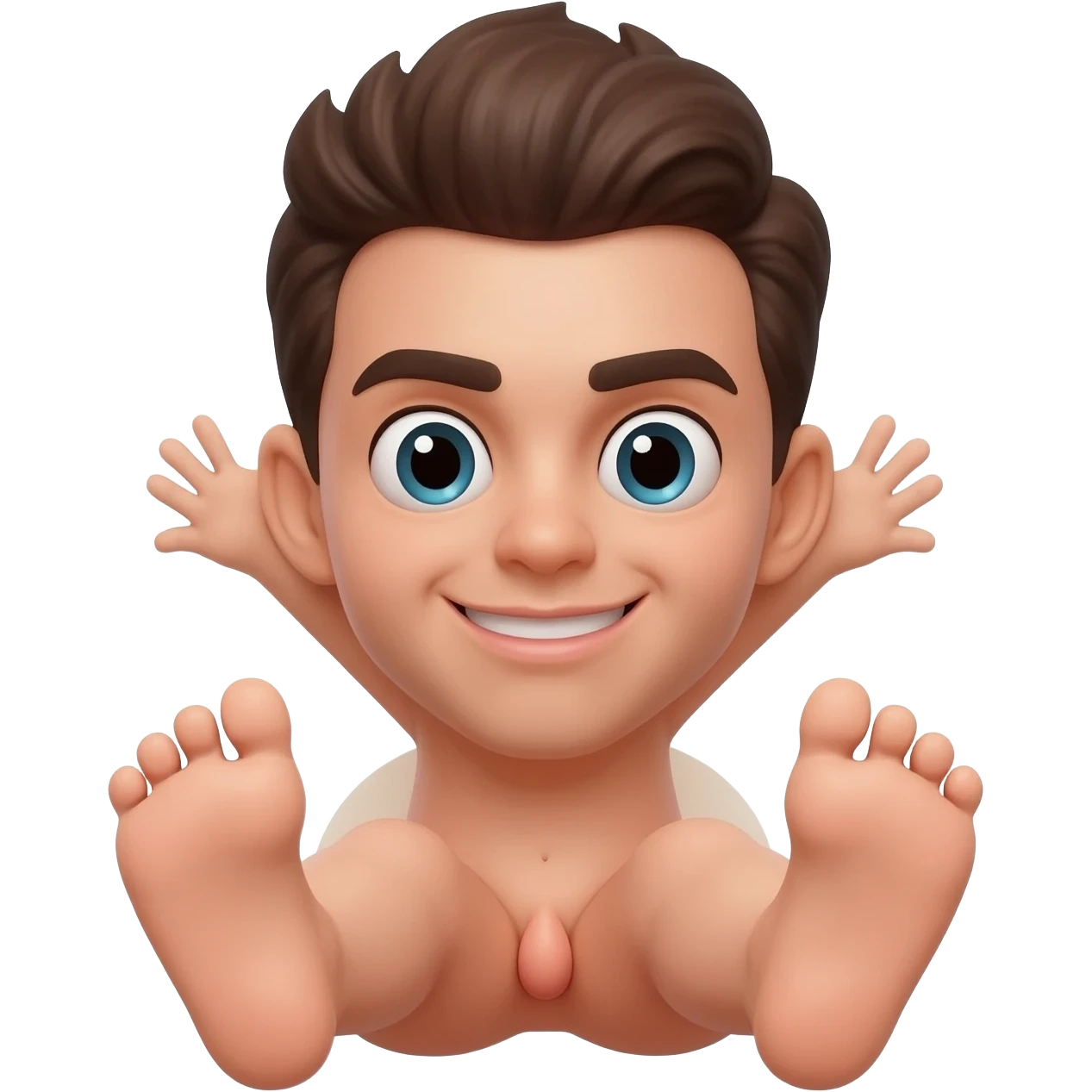 Butthole spread with feet up emoji