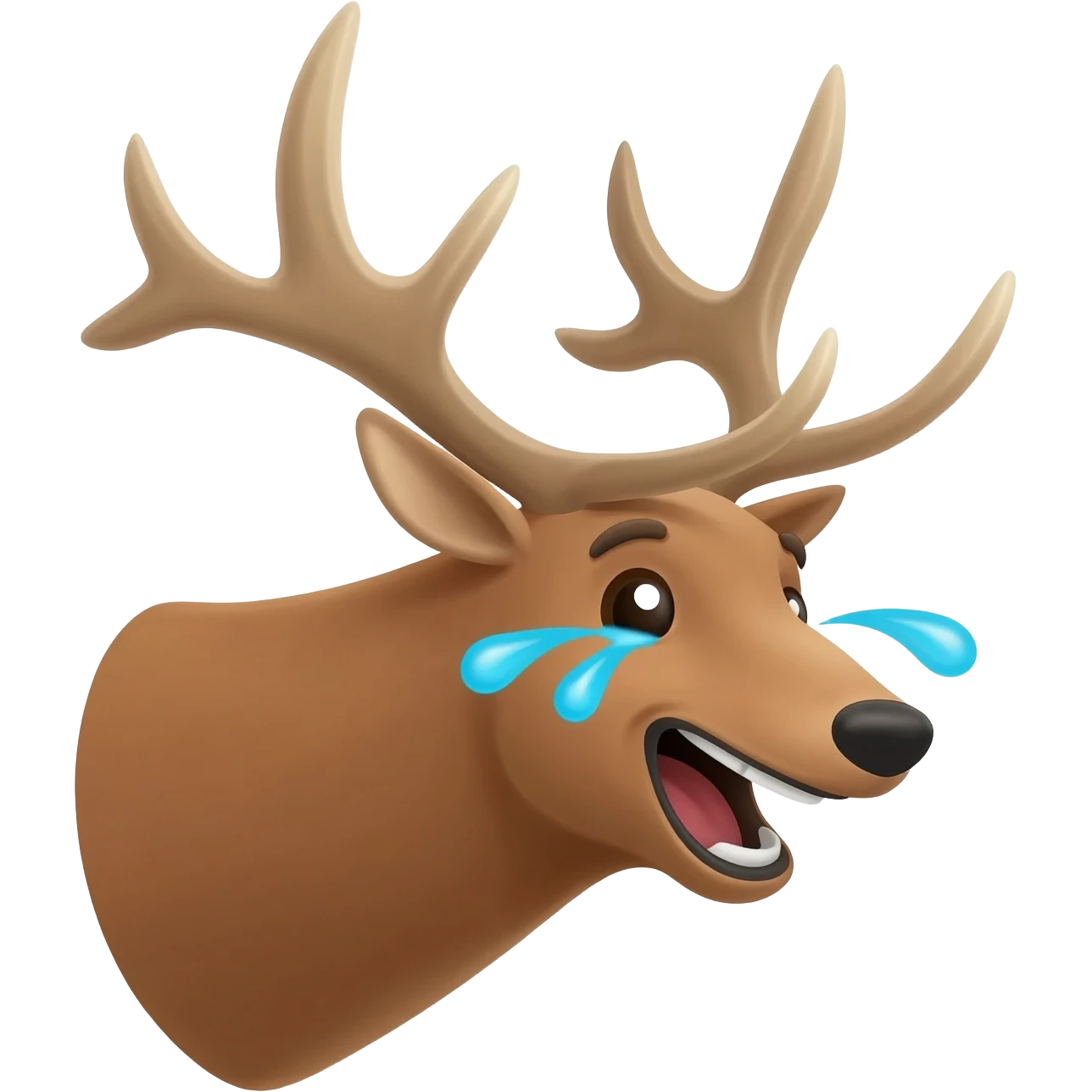 elchkopf diagonal stark lachen tränen emoji