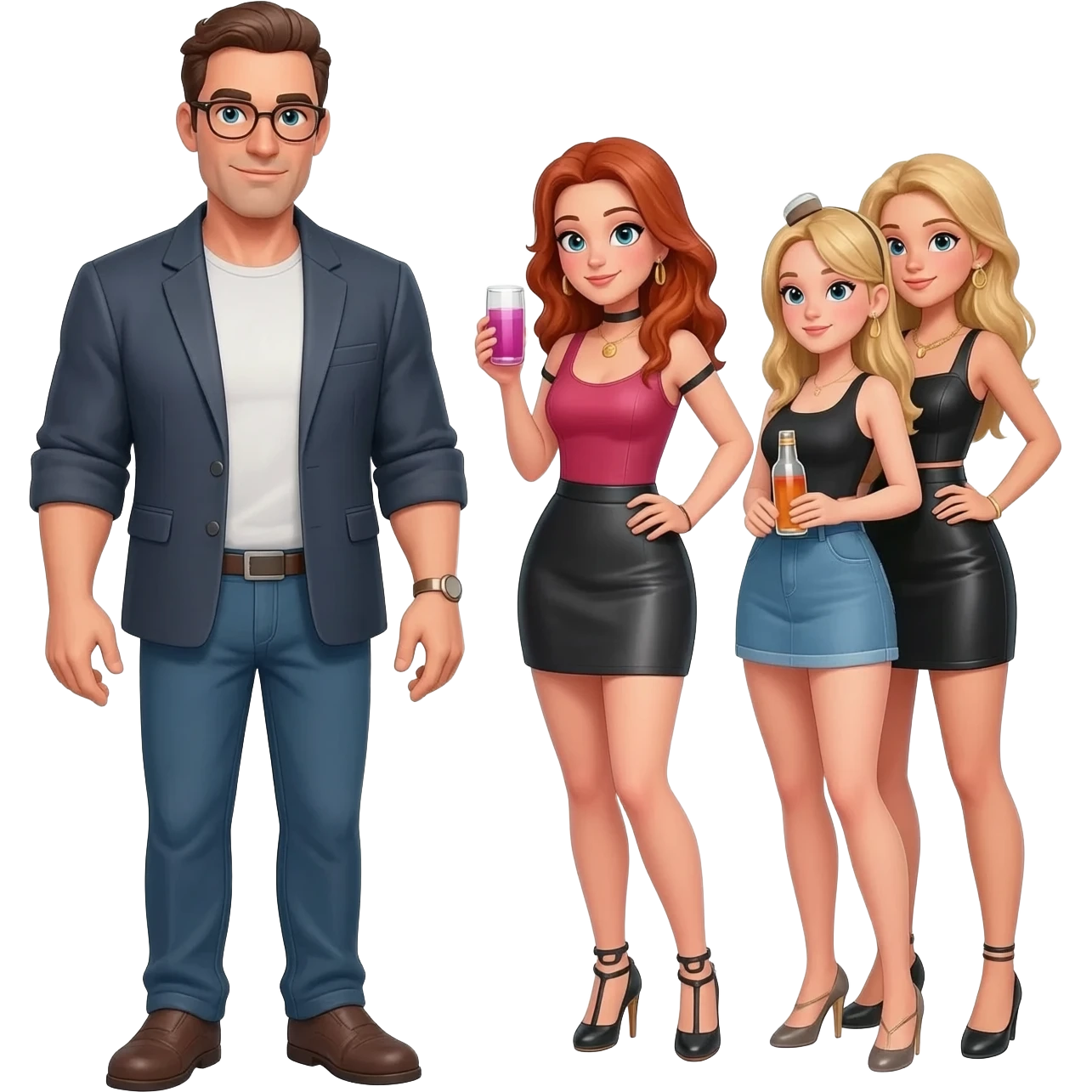 father figures, who watched over girls in nightlife emoji