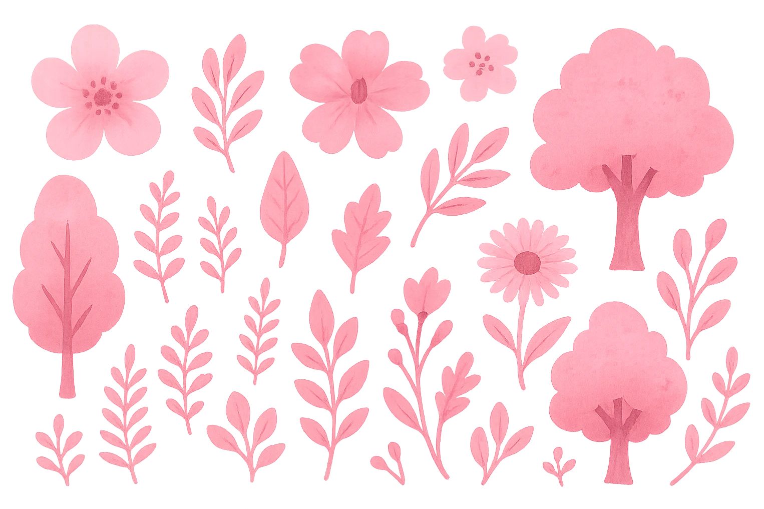 pink nature, no background emoji